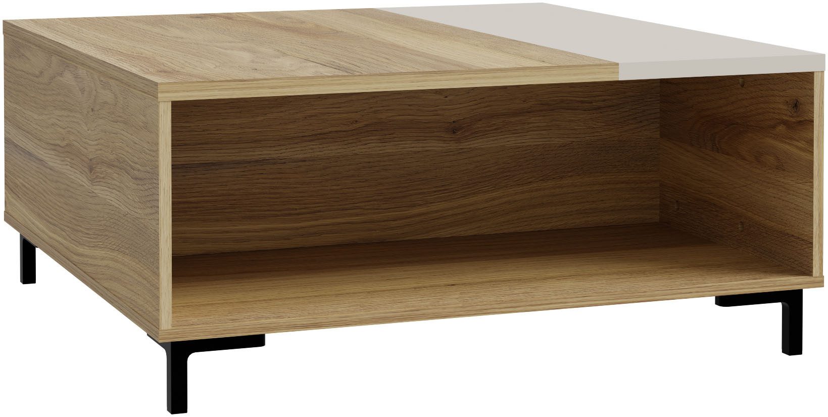 FORTE Couchtisch Galactique, Couchtisch, 2 farbiges Dekor 2 Ablagefächer, getrennt