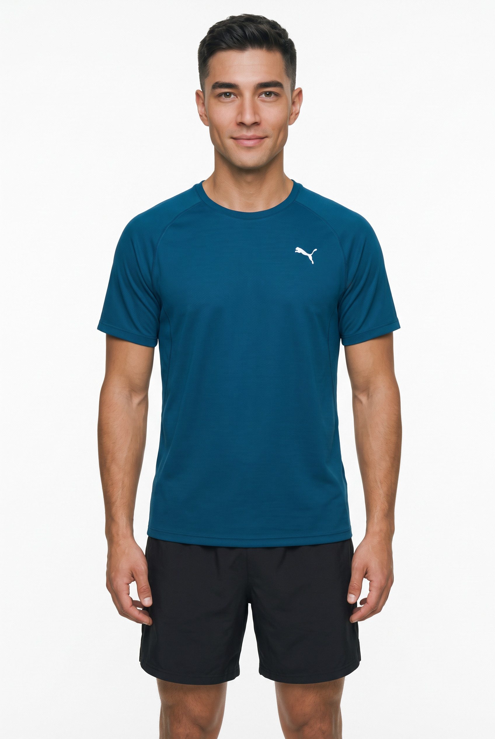 PUMA Laufshirt M RUN VELOCITY TEE POLY ergonomische Schnittführung, kurze Ärmel, Performance-T-Shirt