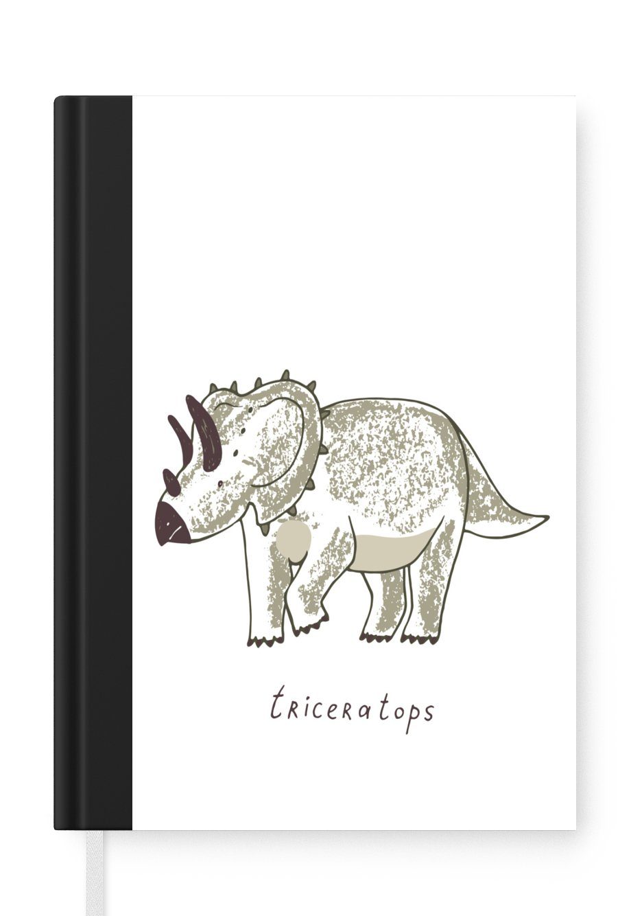 MuchoWow Notizbuch Kinderzimmer - Triceratops - Dinosaurier - Junge - Mädchen - Kind, Journal, Merkzettel, Tagebuch, Notizheft, A5, 98 Seiten, Haushaltsbuch