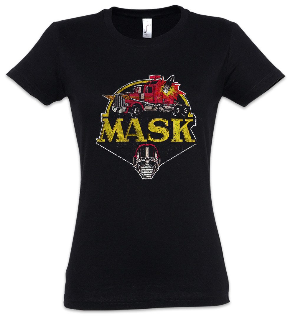 Print-Shirt Mask Vintage Logo Damen T-Shirt Venom Kult TV Cartoon Retro 80s Kult