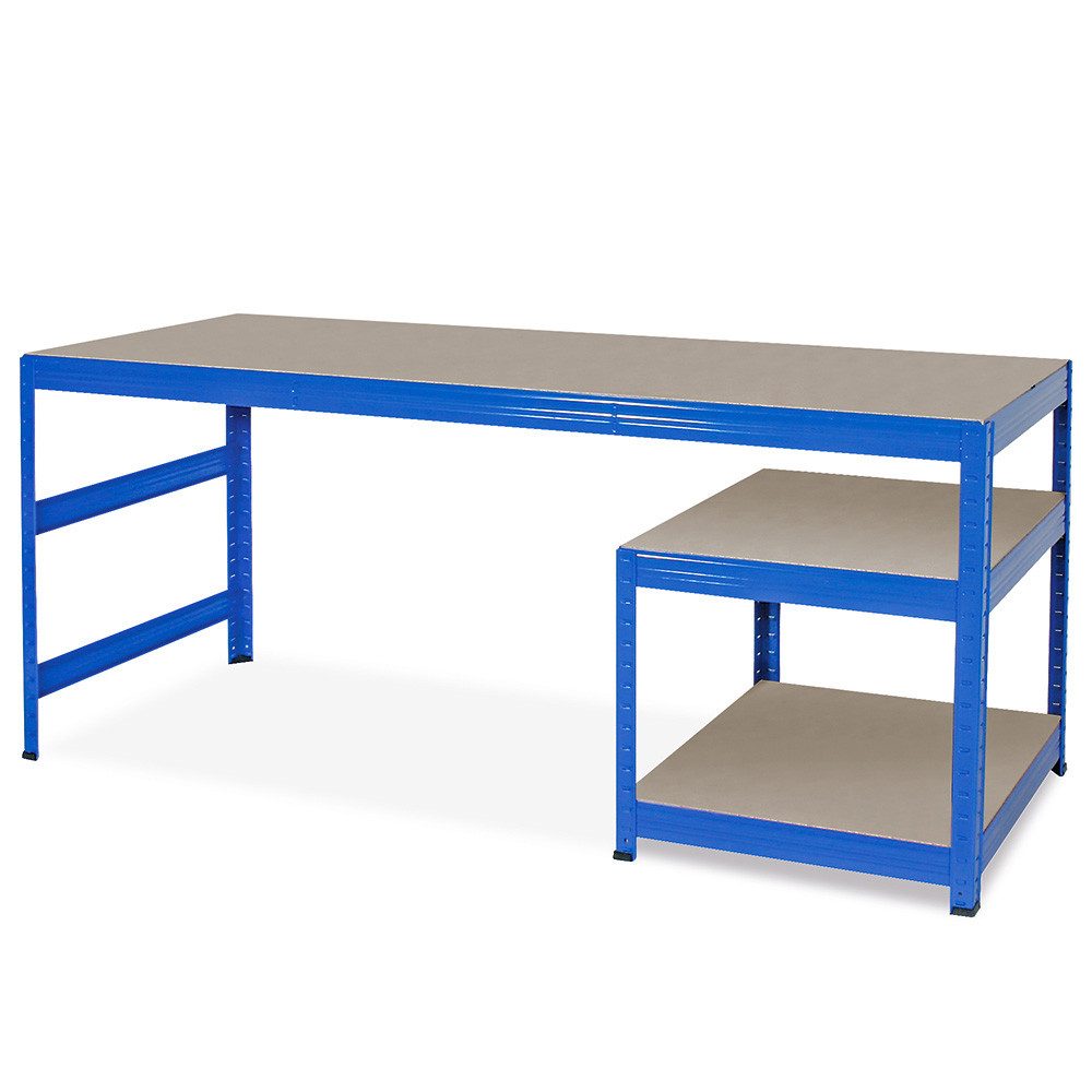 BRB-Lagertechnik Werkbank Arbeitstisch/Packtisch/Werkbank, HxBxT 900x1800x600 mm, mit Unterbau, Sehr stabil mit hoher Tragkraft