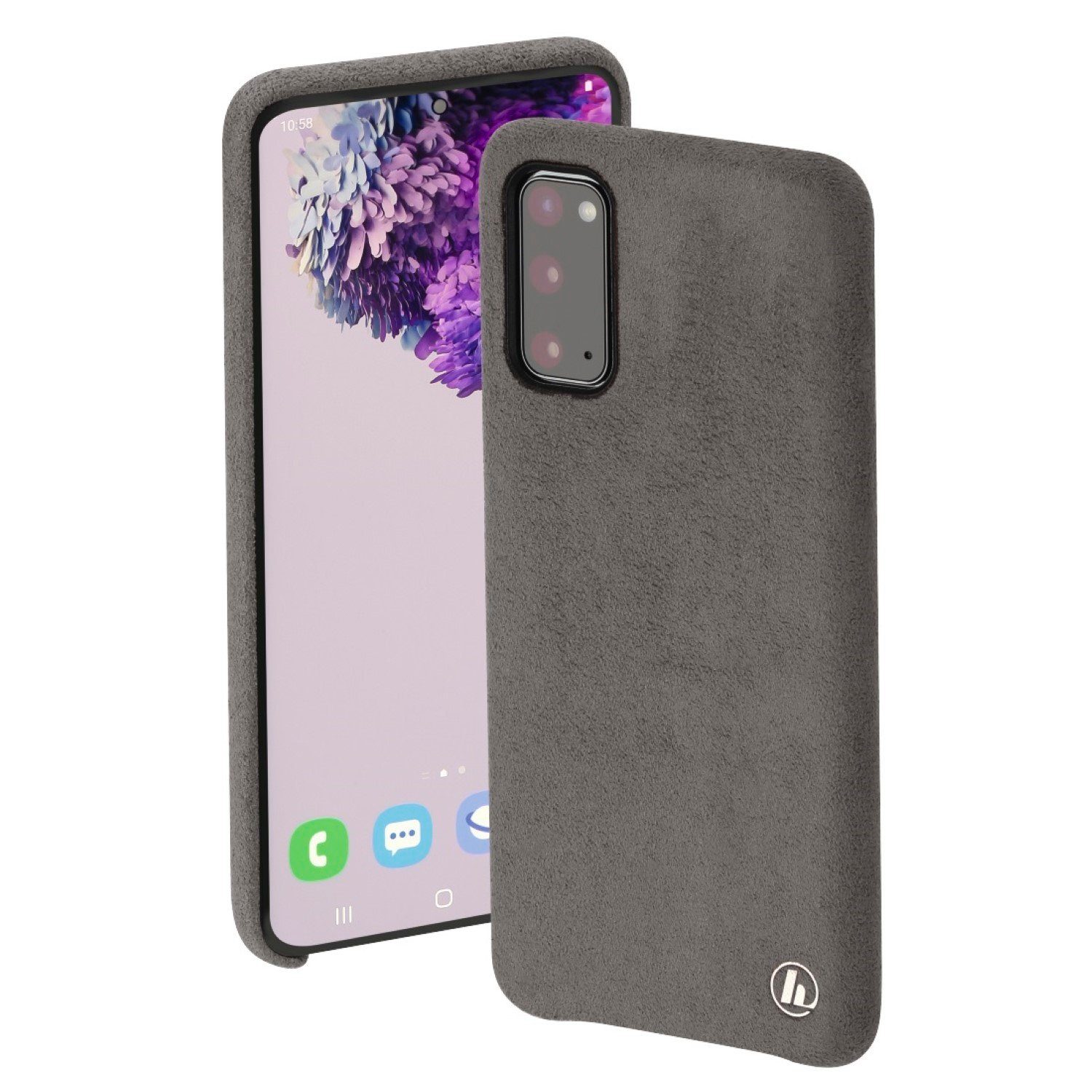 Hama Handyhülle Textil Touch Cover Schutz-Hülle Case Tasche, hochwertige Textilbezug Wireless-Charging edle und angenehme Haptik
