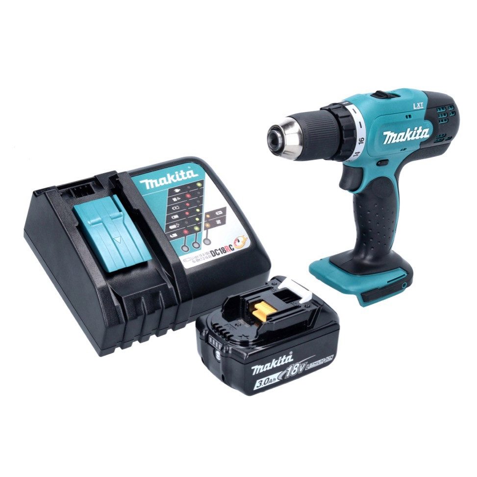 Makita Akku-Schrauber DDF 453 RF1 Akku Bohrschrauber 18 V 42 Nm + 1x Akku 3,0 Ah + Ladegerät