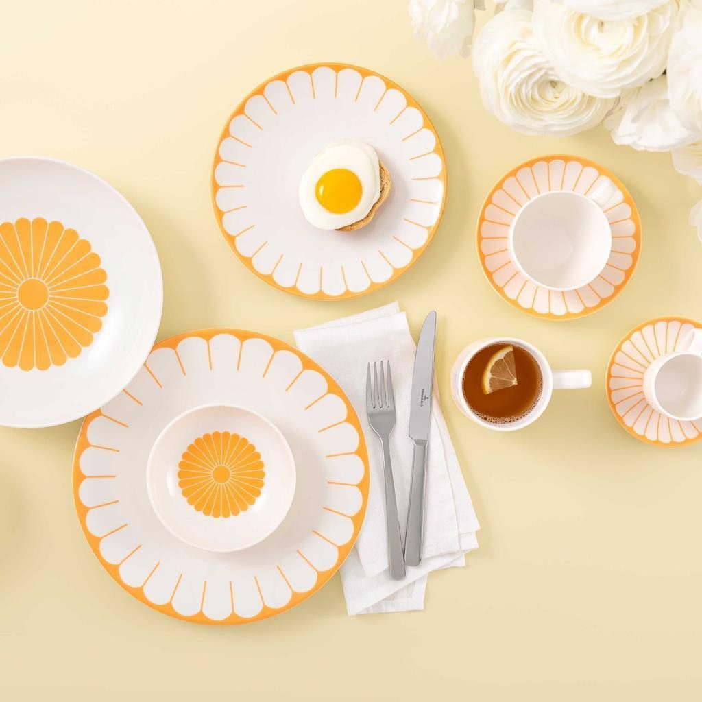 Villeroy & Boch Untertasse Fleur Couleur Kaffeeuntertassen ø 14,8 cm 6er Set, (6 St)