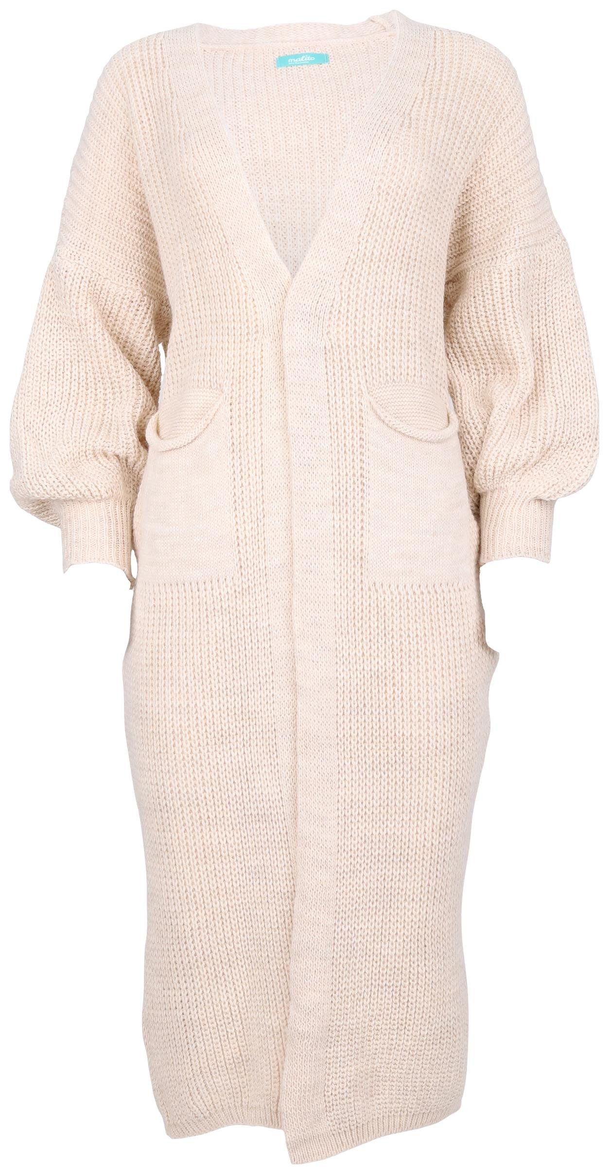 malito more than fashion Longstrickjacke 3151 offene lange Strickjacke in G günstig online kaufen