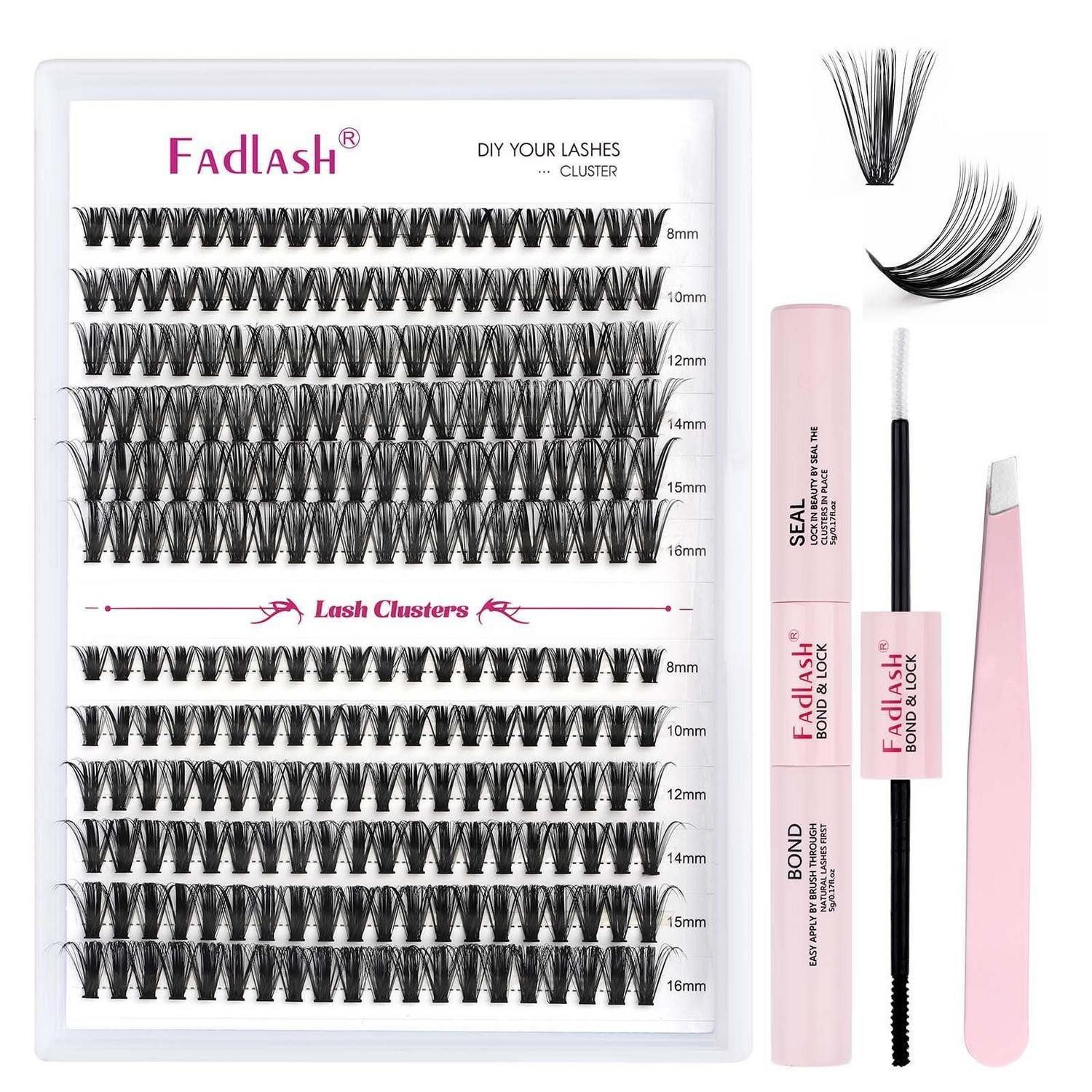 LuxusKollektion Einzelwimpern Wimpernverlängerungsset DIY 40D+50D 0.07D 8-16mm