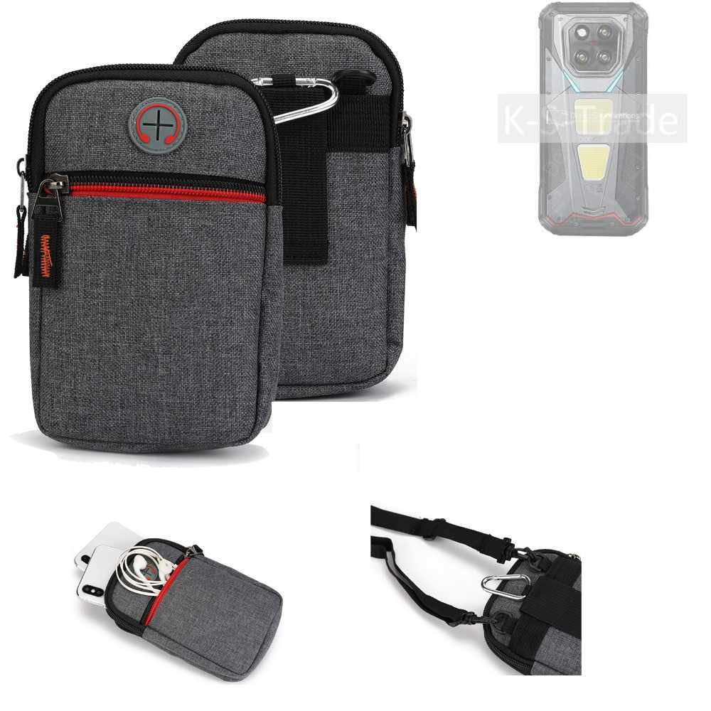 K-S-Trade Handyhülle für Doogee V Max LR, Holster Gürteltasche Handy Tasche Schutz Hülle grau Zusatzfächer