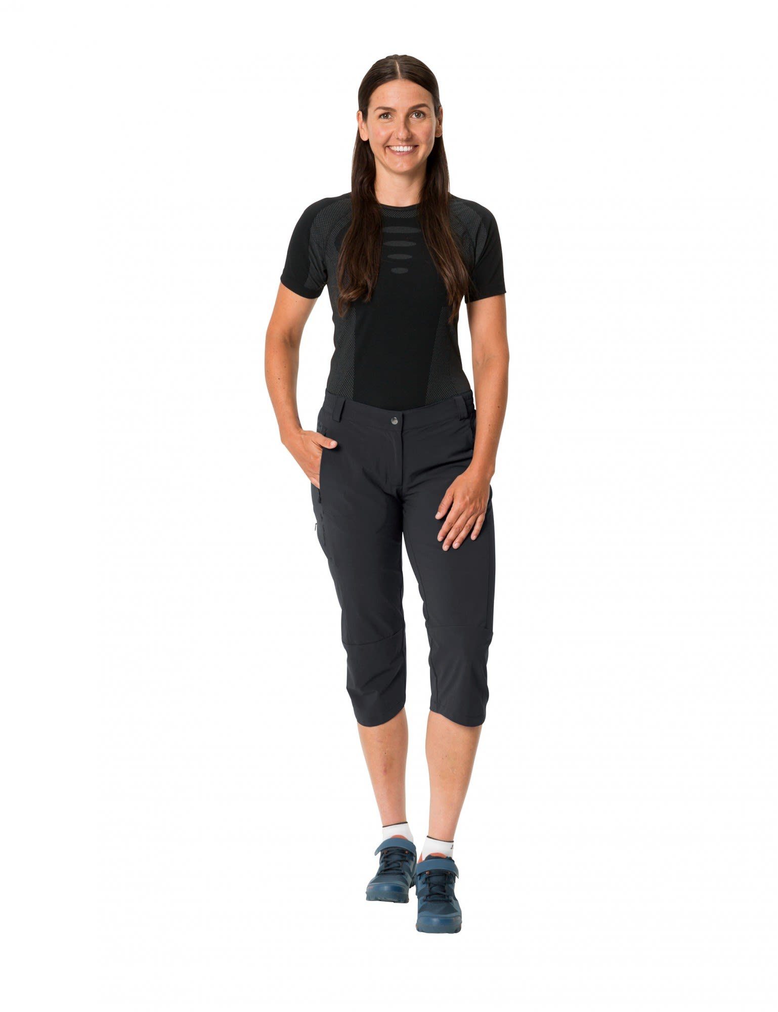 Hose VAUDE Black 3/4 Vaude Pants Womens Damen Outdoorhose Yaras