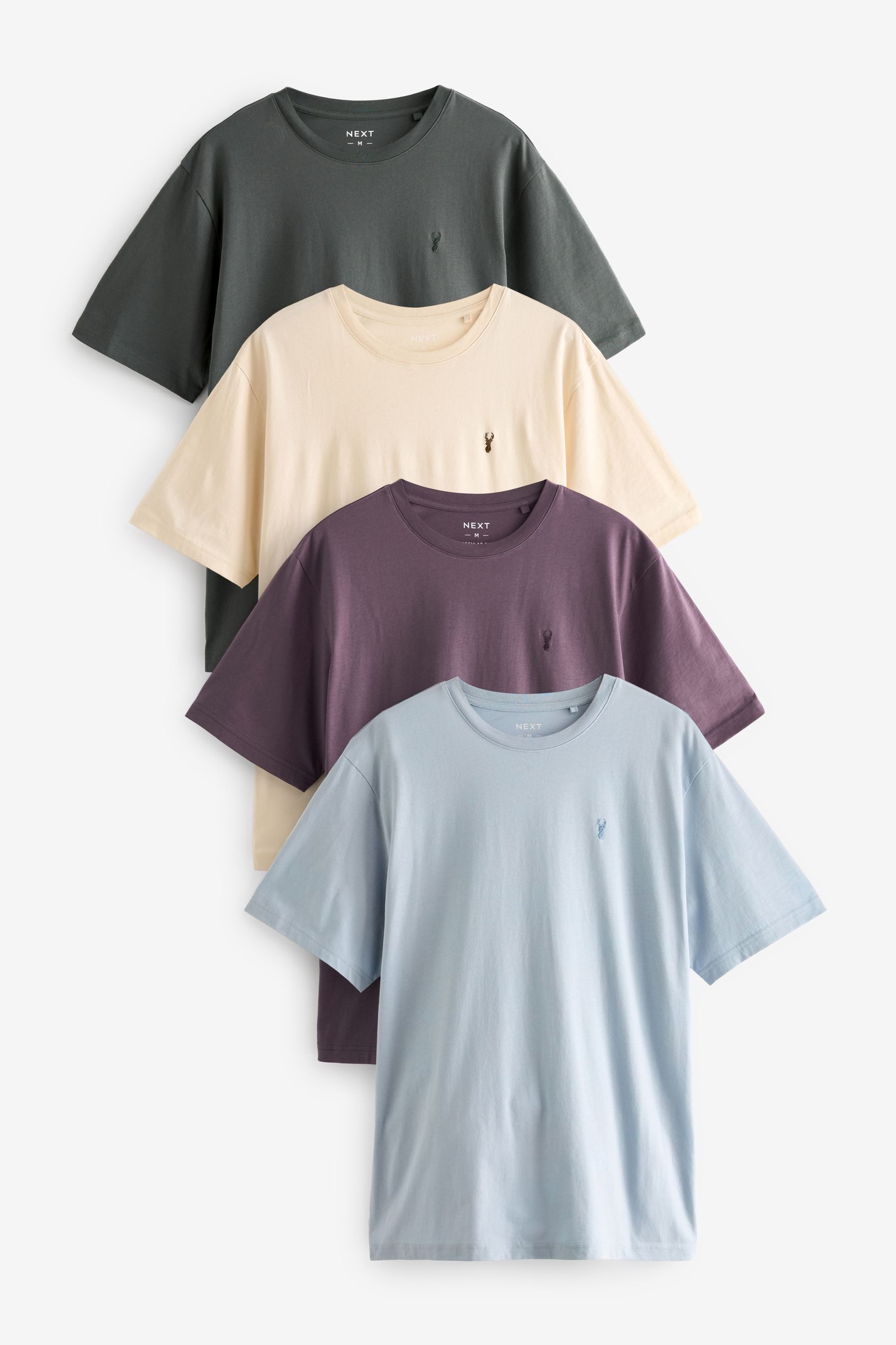 Next T-Shirt Regular Fit T-Shirts, 4er-Pack günstig online kaufen
