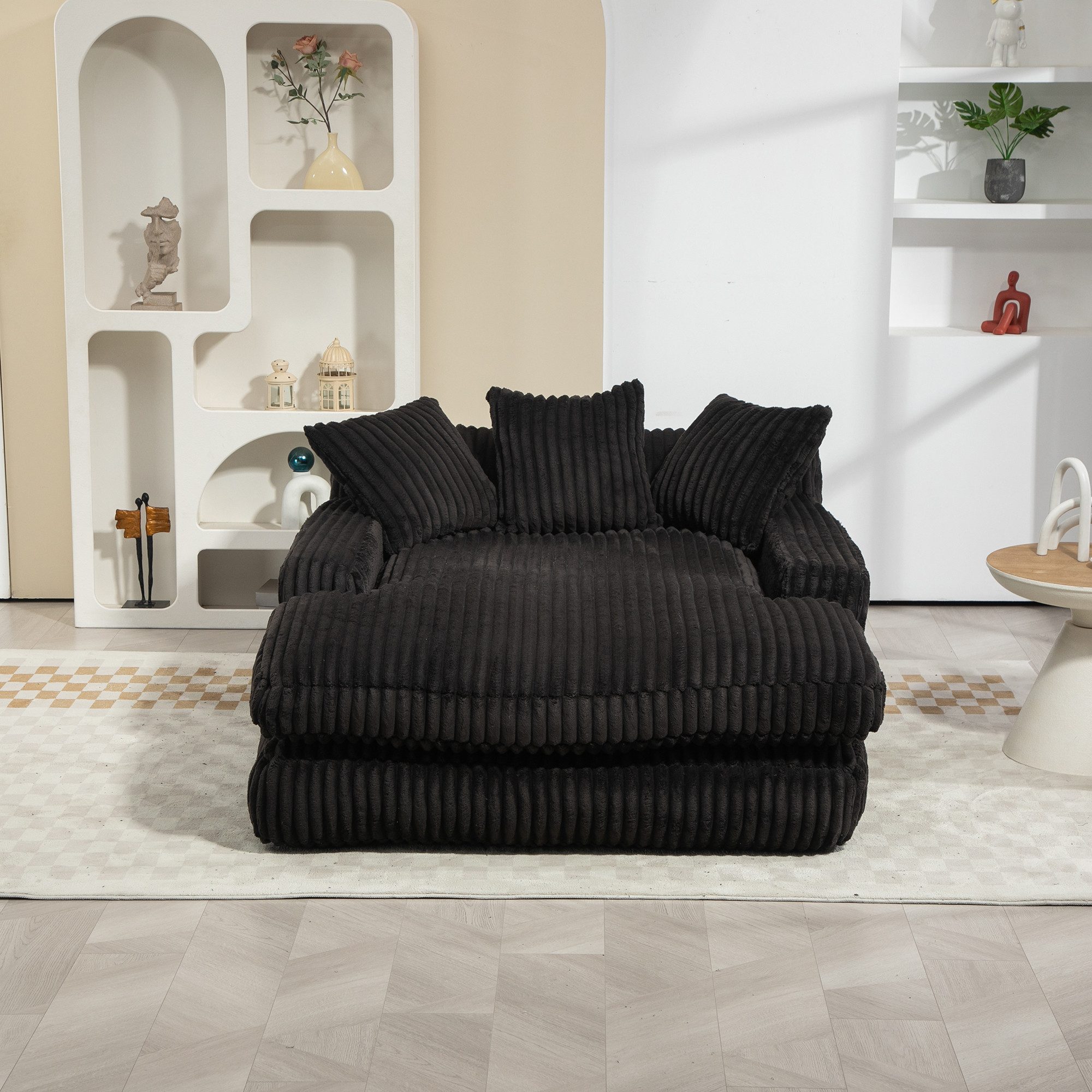 Odikalo Schlafsofa Chaiselongue Loungesofa Polstersofa Cord günstig online kaufen