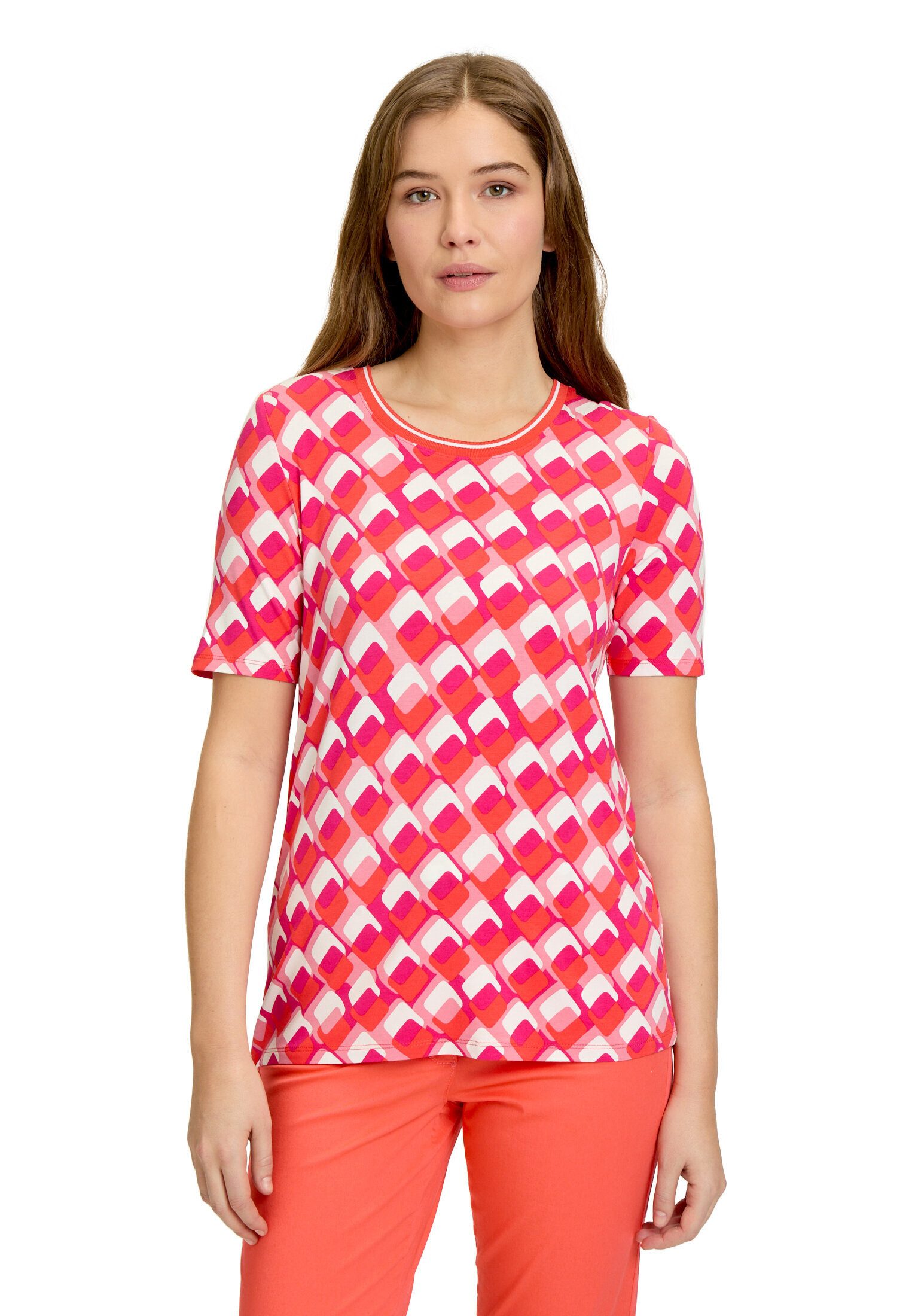 Betty Barclay Kurzarmshirt Damen mit Print (1-tlg) Rippbündchen