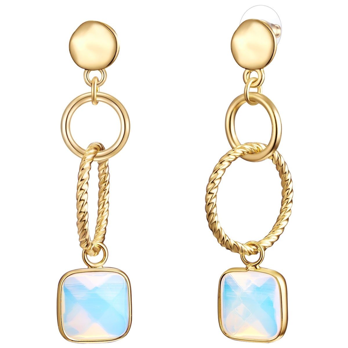 Lulu & Jane Paar Ohrhänger gelbgold, Metall-Legierung günstig online kaufen