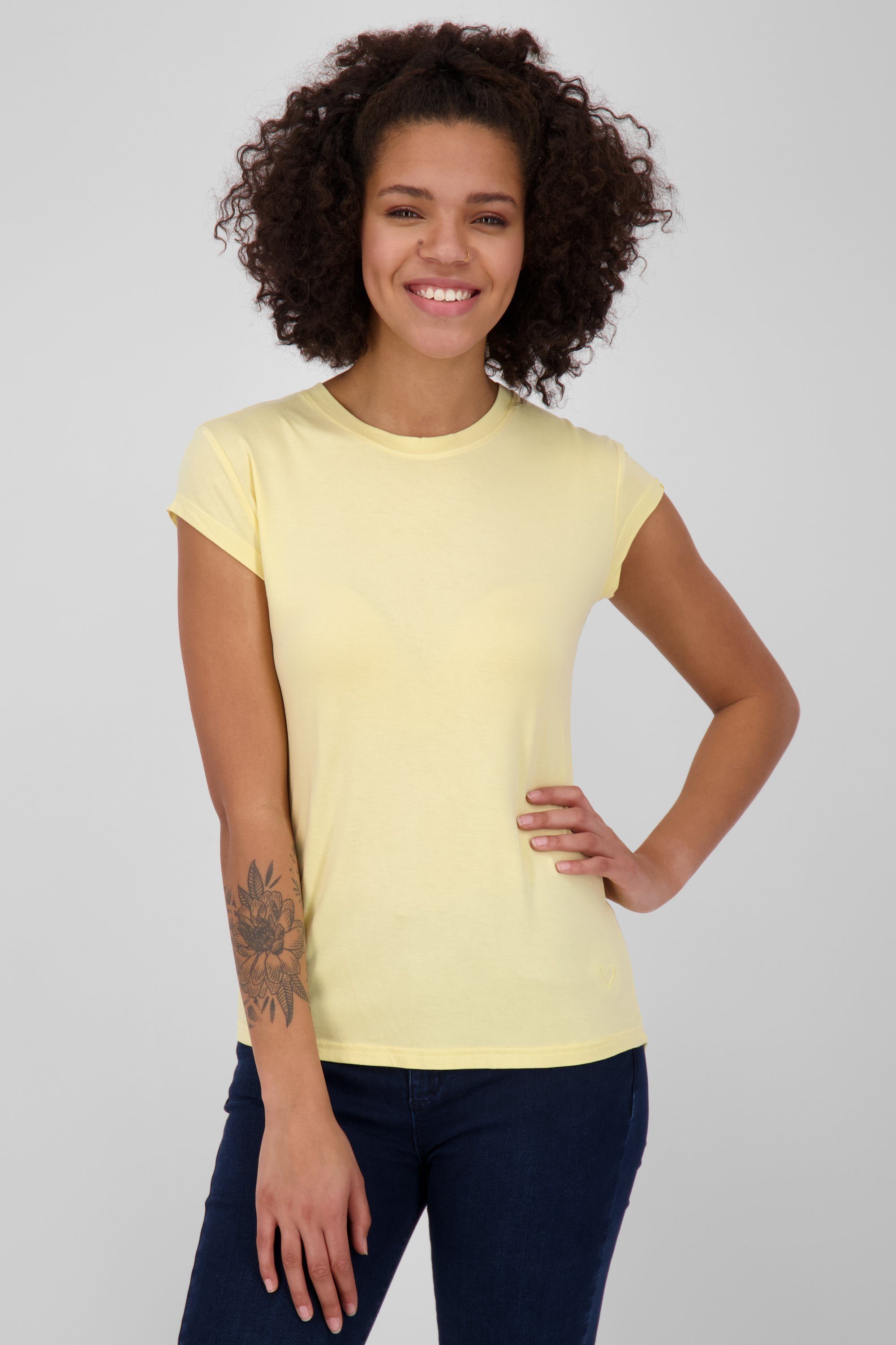 Alife & Kickin Rundhalsshirt MimmyAK A Shirt Damen Shirt lemonade | 