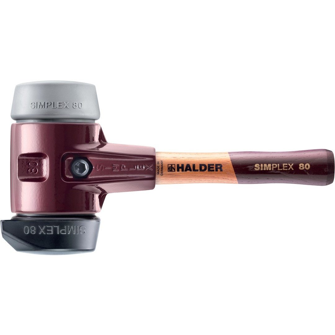 Gummihammer HALDER SIMPLEX Schonhammer Ø 80 mm Gummi / TPE-mid grau mit Sta günstig online kaufen