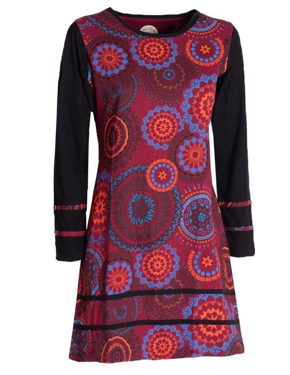 Jerseykleid Langarm Longshirt-Kleid Sweatkleid Shirt-Kleid Madalas
