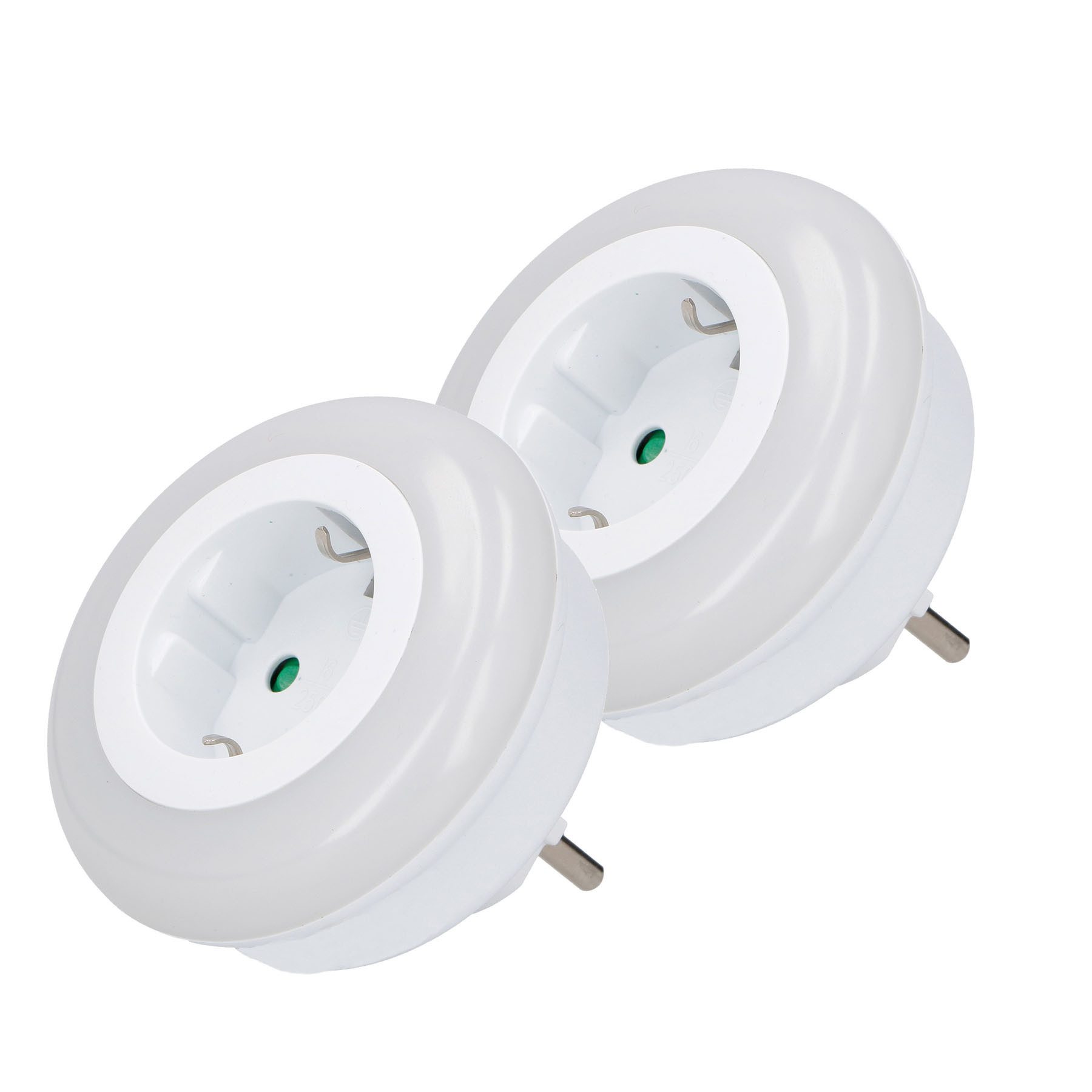 Grundig LED Nachtlicht LED Steckdosenlampe Nachtlampe Steckdose Lampe Licht Steckdosenlicht, LED fest integriert, Kaltweiß, 3 LEds mit Automatischer Tag- und Nachtsensor