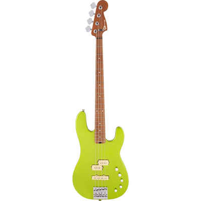 Charvel E-Bass, Pro-Mod San Dimas Bass PJ IV CM Lime Green Metallic - E-Bass