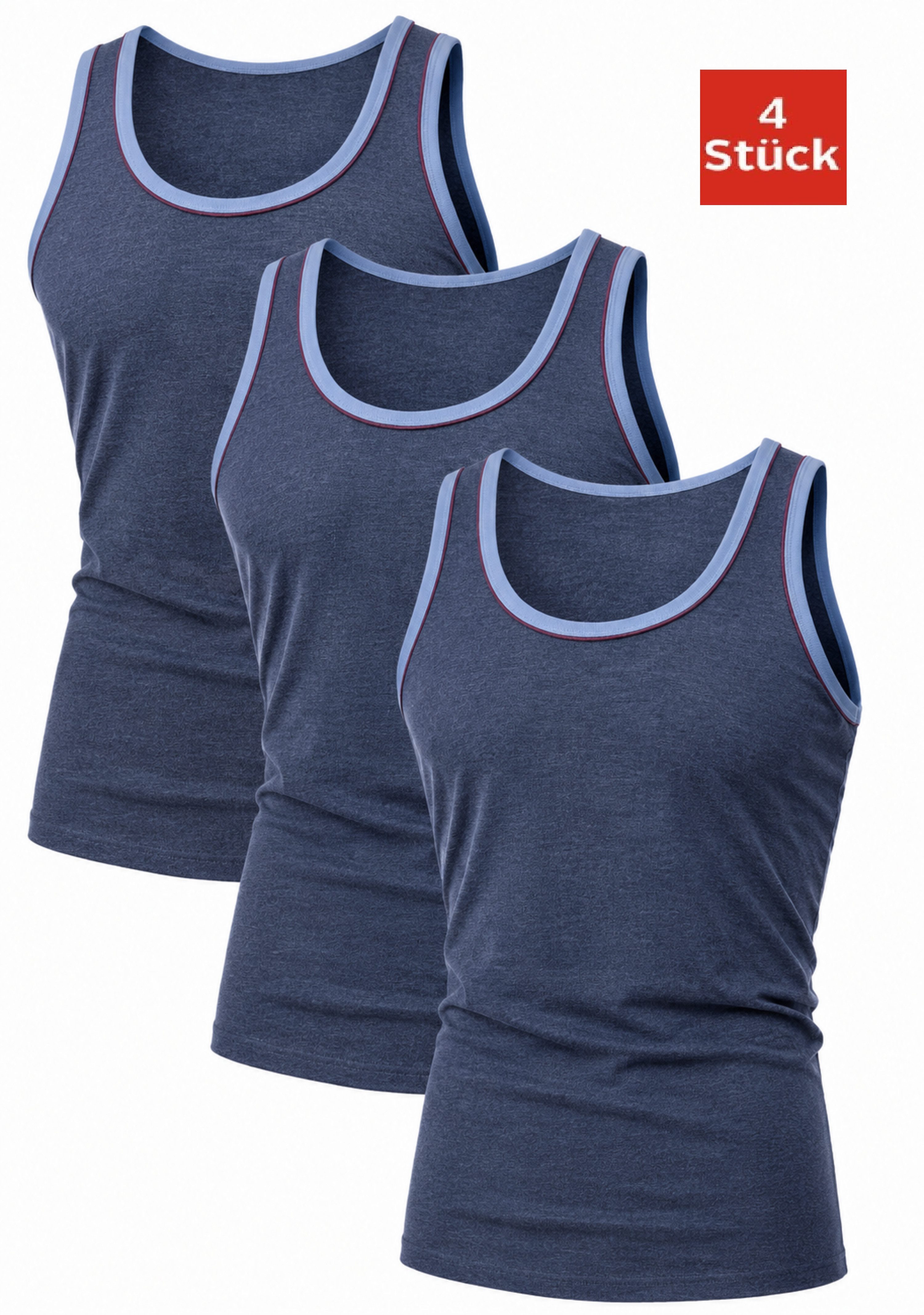 DDOnlineShop Unterhemd 4er Pack Feinripp Tank-Top für Herren Achselshirt Shirt (Packung, 4-St., 4er-Pack) Premium Qualität DBL403
