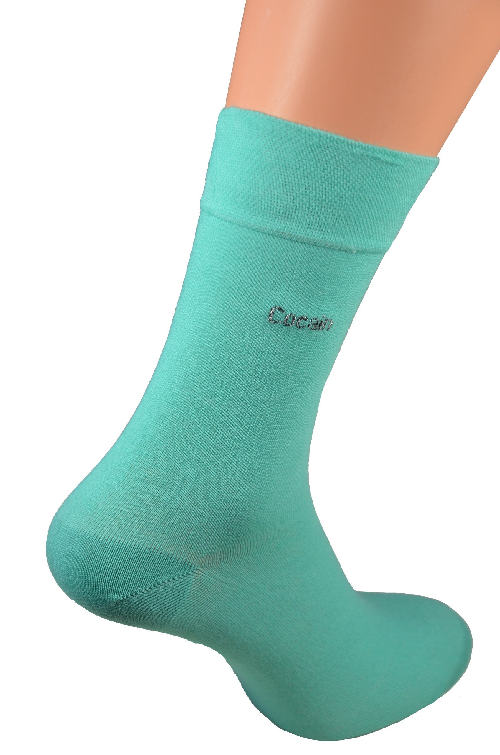 (9-Paar) farbig Damen & Herren Nadelqualität handgekettelt 9 Paar Socken Cocain Businesssocken in underwear 200