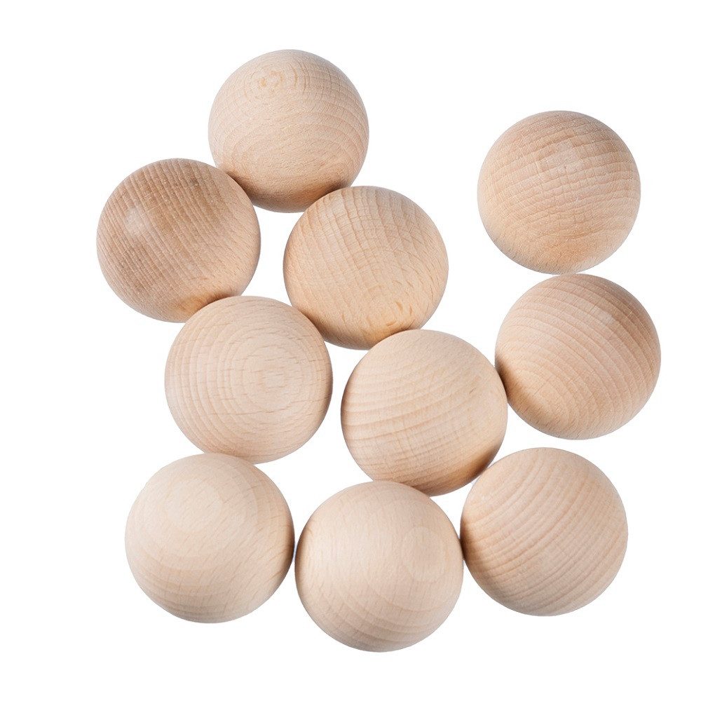 efco creative Bastelnaturmaterial Rohholzkugeln, ungebohrt / Holzwürfel, Floristik, Kugel Tischdeko, (5-tlg), Basteln / Holz / Holzartikel / Kugel