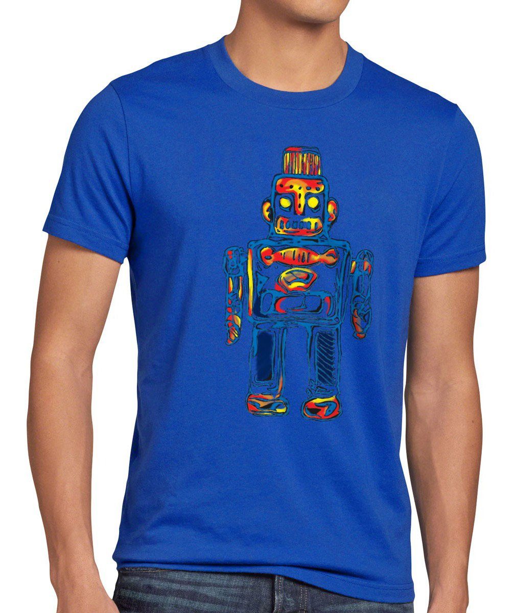 Toy tbbt spielzeug bang Sheldon style3 Robot cooper T-Shirt Herren Roboter Leonard Print-Shirt big blau