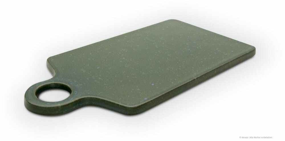 Bunzlauer Keramik Frühstücksbrett Bunzlauer Keramik rechteckiges Schneidebrett 28,5x14,3 cm Dekor ZIELON, Keramik