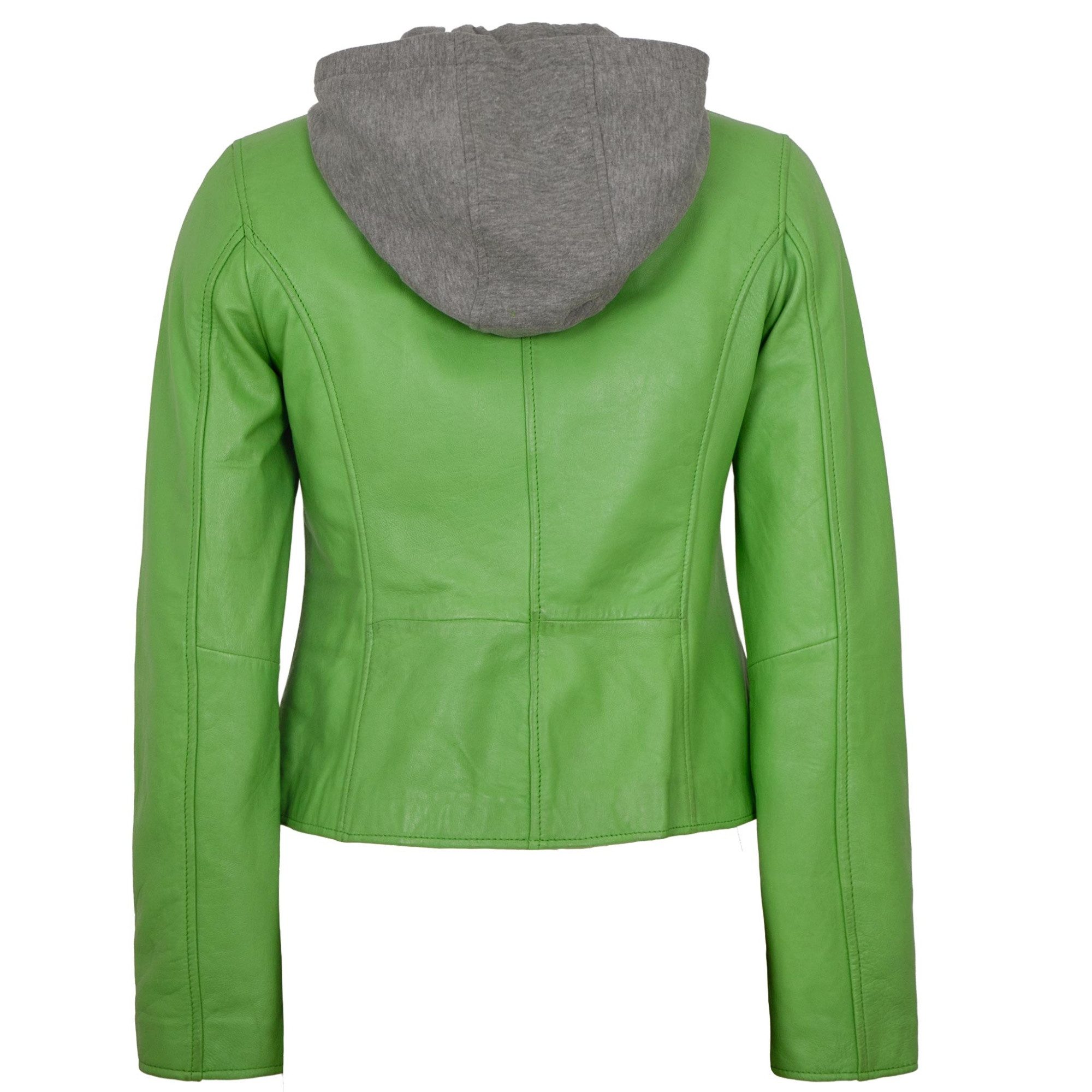 Jilani Lederjacke Ara Jilani Collection - Damen Lederjacke Lammnappa Kapuze grün – Bild 4 von 5