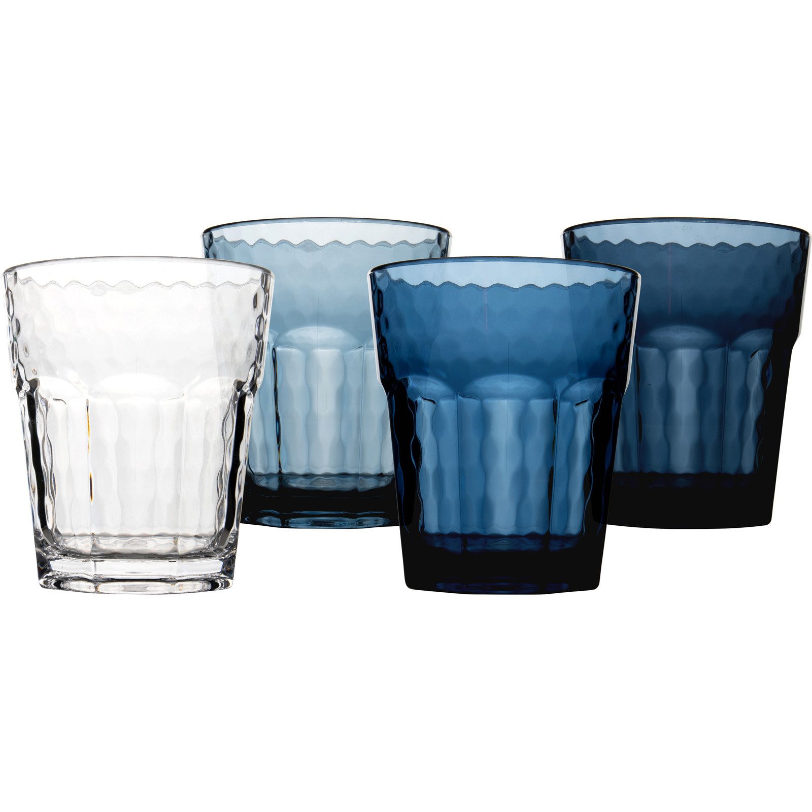 Bo-Camp Glas Camping Gläser 4er Set Mix&Match, 100% Kunststoff, Reise Trinkglas Wasser Wein Glas 200 ml