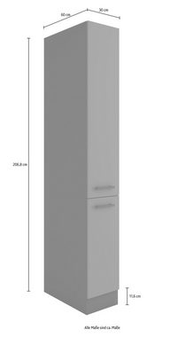 OPTIFIT Apothekerschrank Bella Breite 30 cm, Höhe 206,8 cm, 2 Auszüge