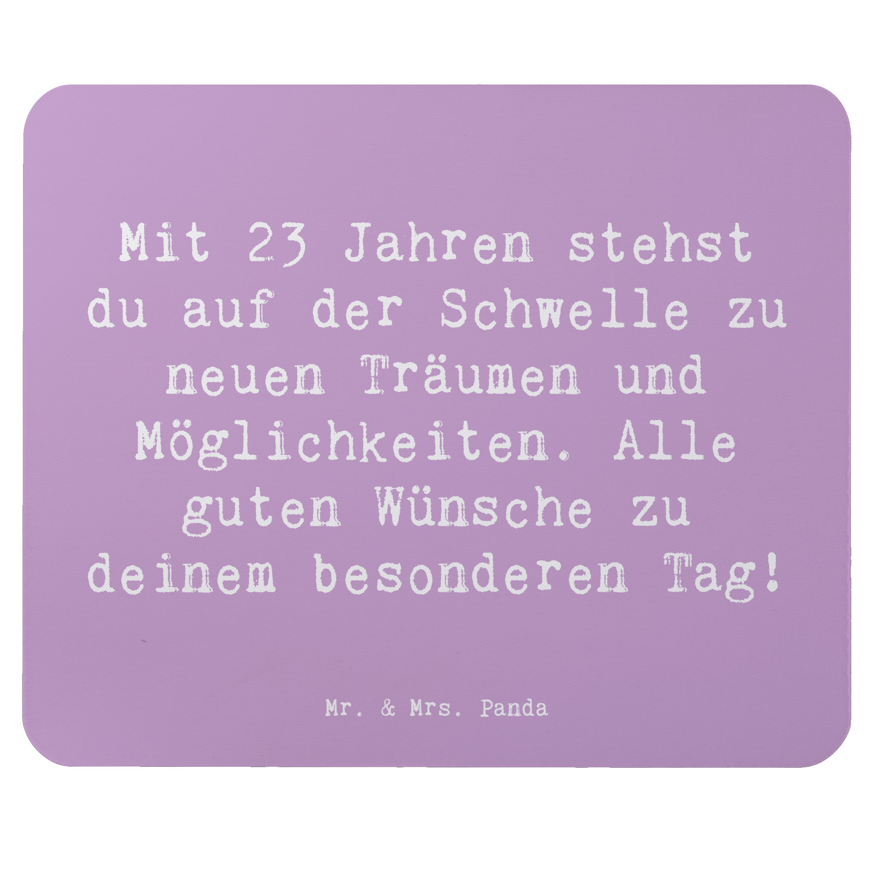 Mauspad Spruch 23. Geburtstag - Lavendeltraum - Geschenk, guten Wünsche, insp