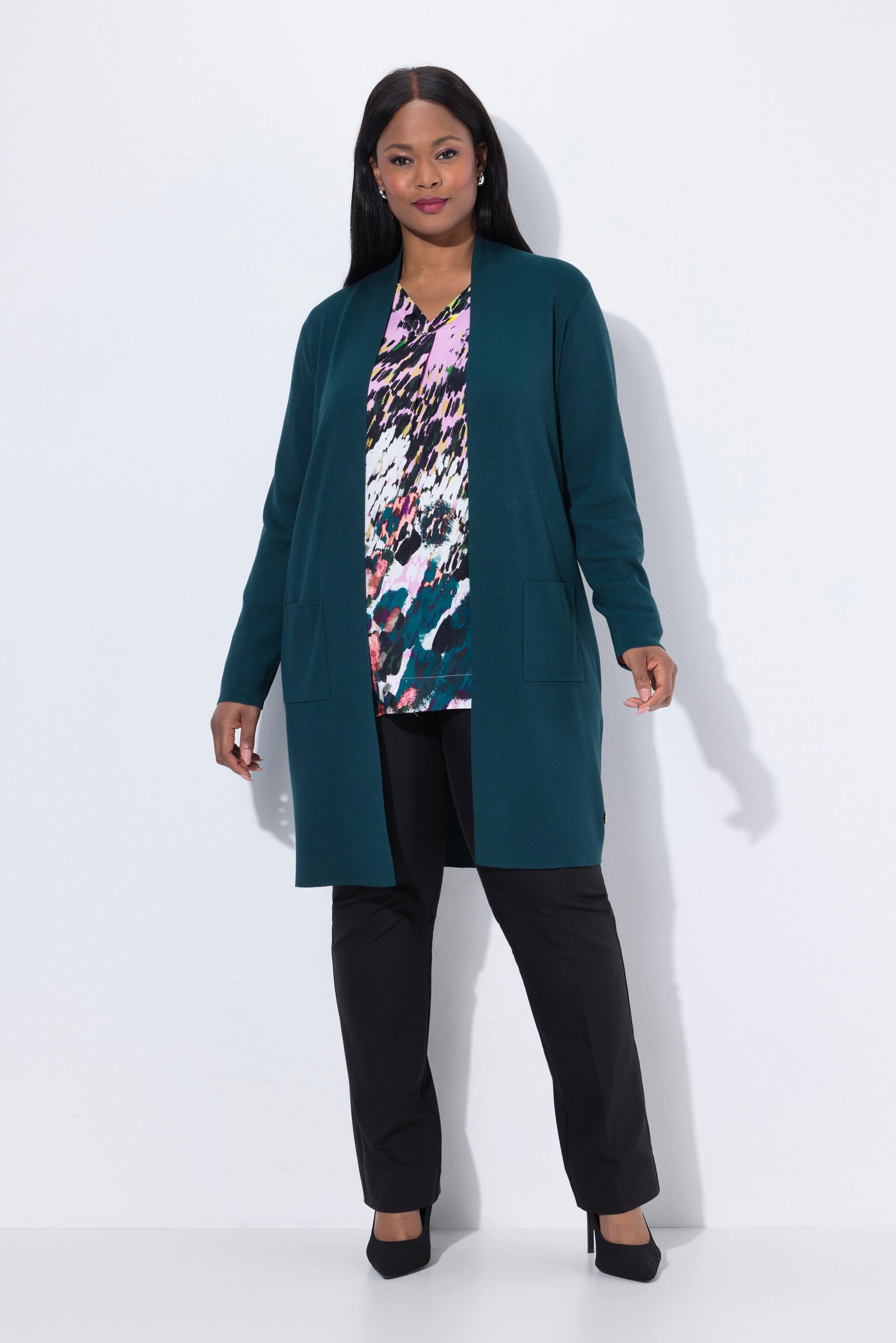 Ulla Popken Langjacke Strickjacke lange offene günstig online kaufen