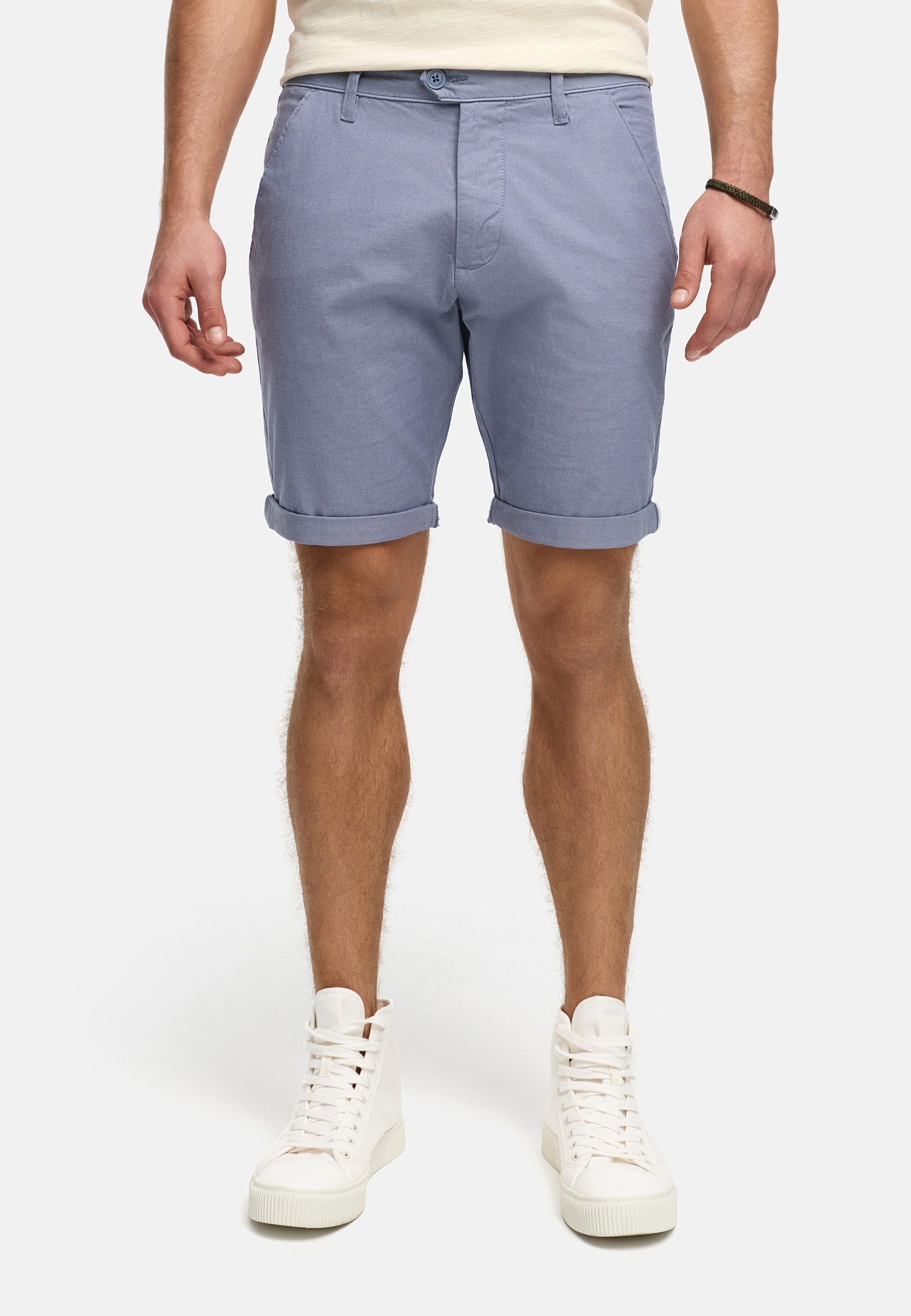 Jeff Chinoshorts Hezekiah aus knitterarmem Dobby-Gewebe
