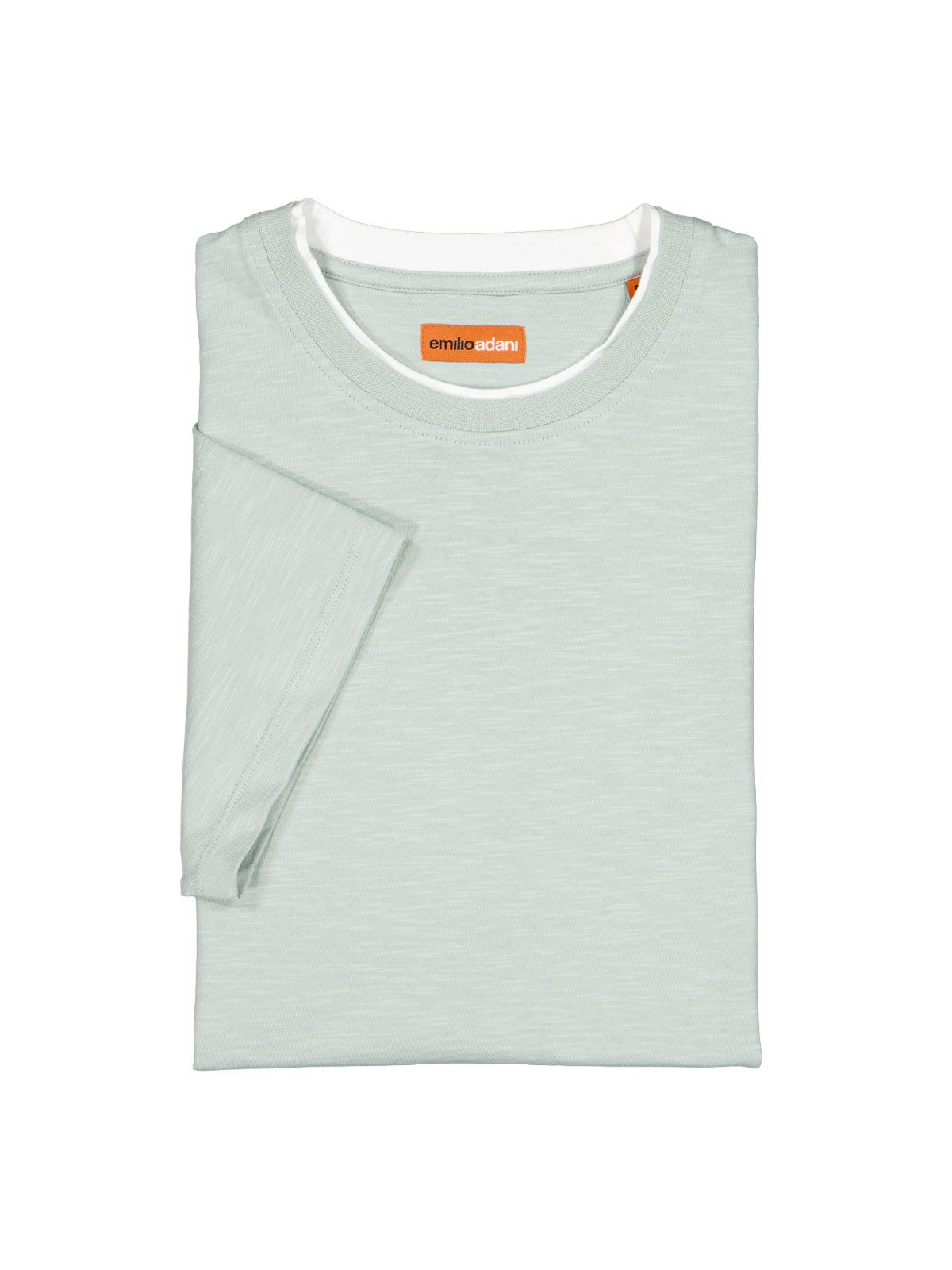 emilio adani T-Shirt Herren Rundhals T-Shirt, Hellgruen