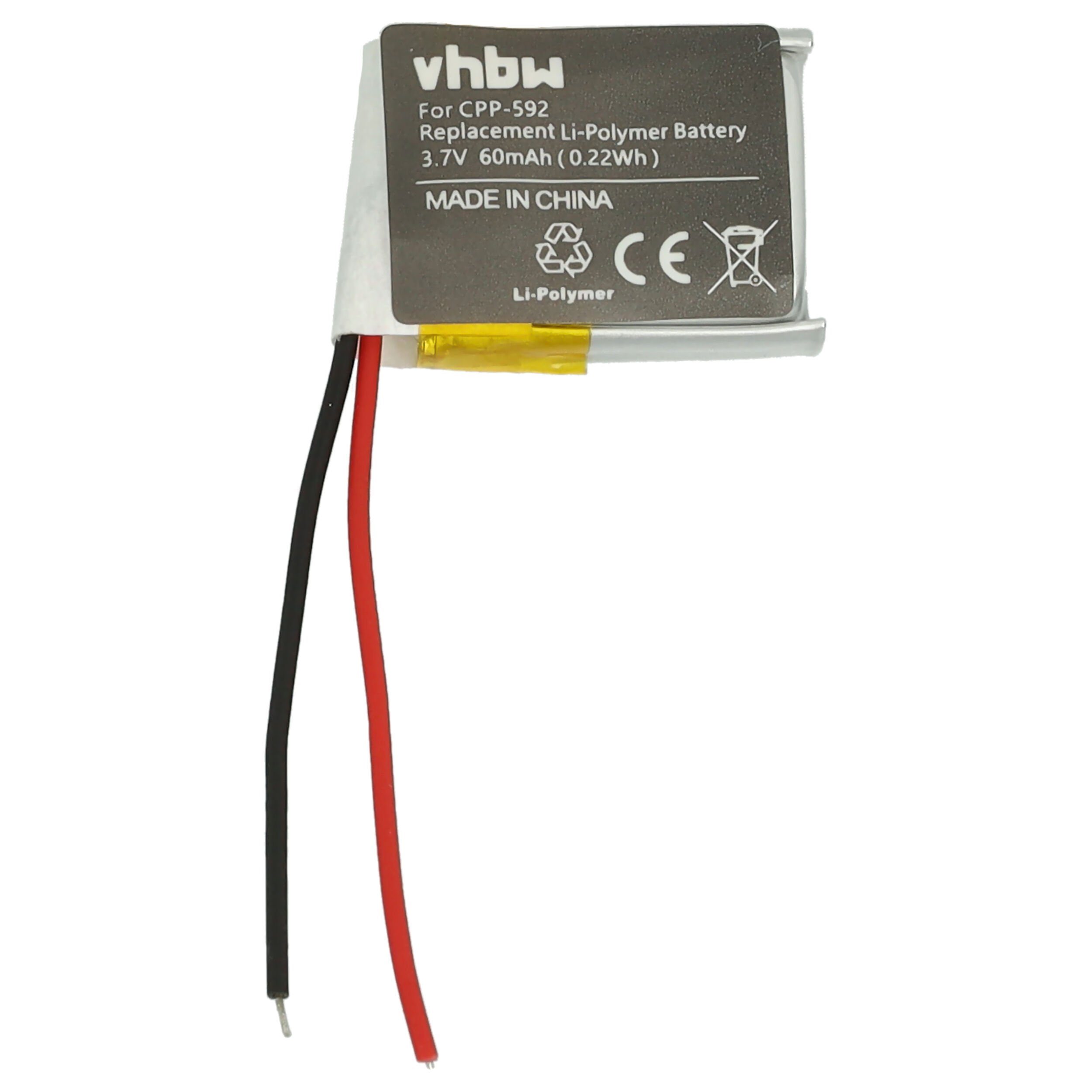 vhbw Ersatz für Fitbit 3,7V, LSSP411415 für Li-Polymer) mAh 60 Akku Fitnesstracker (60mAh