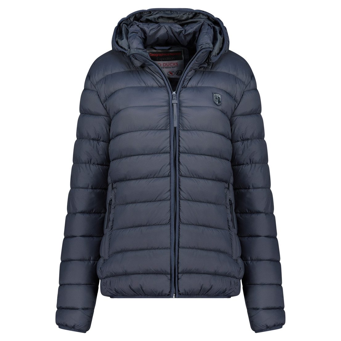 Geographical Norway Steppjacke Hochwertige Outdoorjacke Übergangsjacke Leicht mit Kapuze