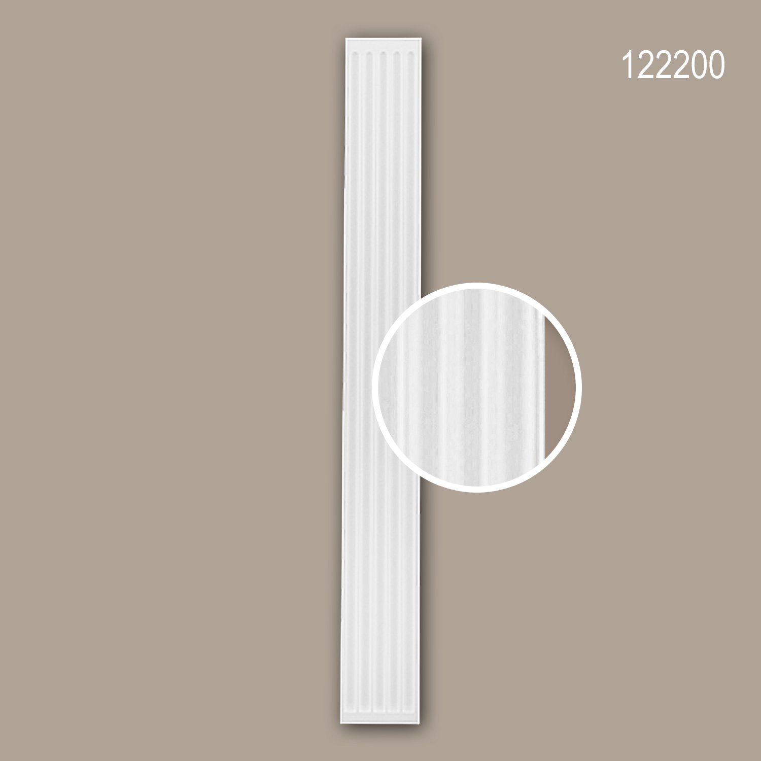 Schmuckelement), weiß, Wanddekoobjekt Stil: Schaft, 122200 St., 1 Zierelement, Wanddekor, (Pilaster Pilaster, vorgrundiert, Neo-Klassizismus Profhome