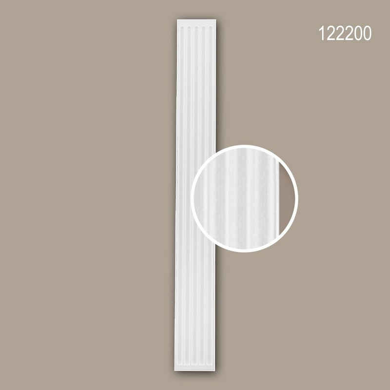 Profhome Wanddekoobjekt 122200 (Pilaster Schaft, 1 St., Pilaster, Zierelement, Wanddekor, Schmuckelement), weiß, vorgrundiert, Stil: Neo-Klassizismus