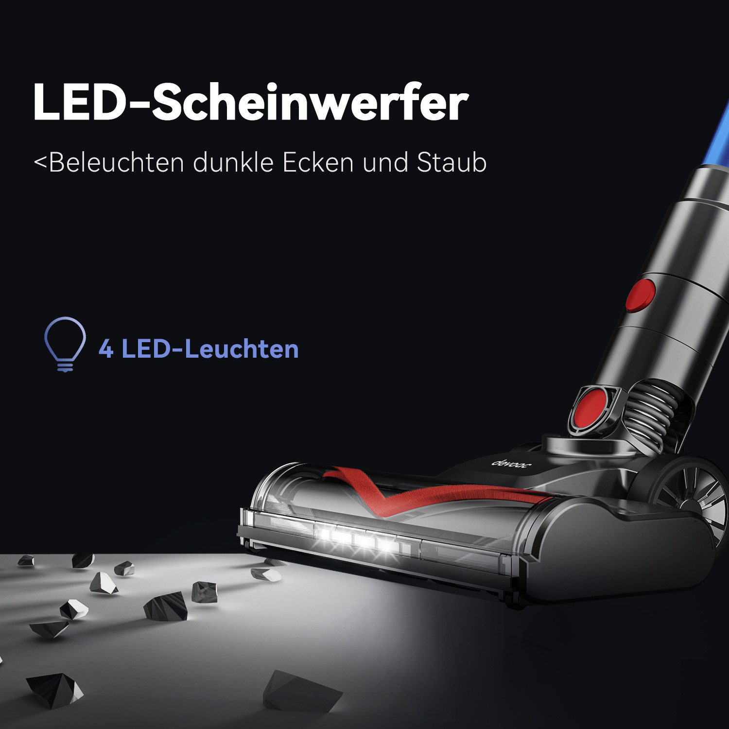 INSE Hand-und Stielstaubsauger I8 Kabelgebundener Staubsauger,LED-Licht,Haustierfamilie geeignet, 600 W, mit Beutel, 23KPA Starke Saugkraft, Elektrische Bodenbü – Bild 4 von 5