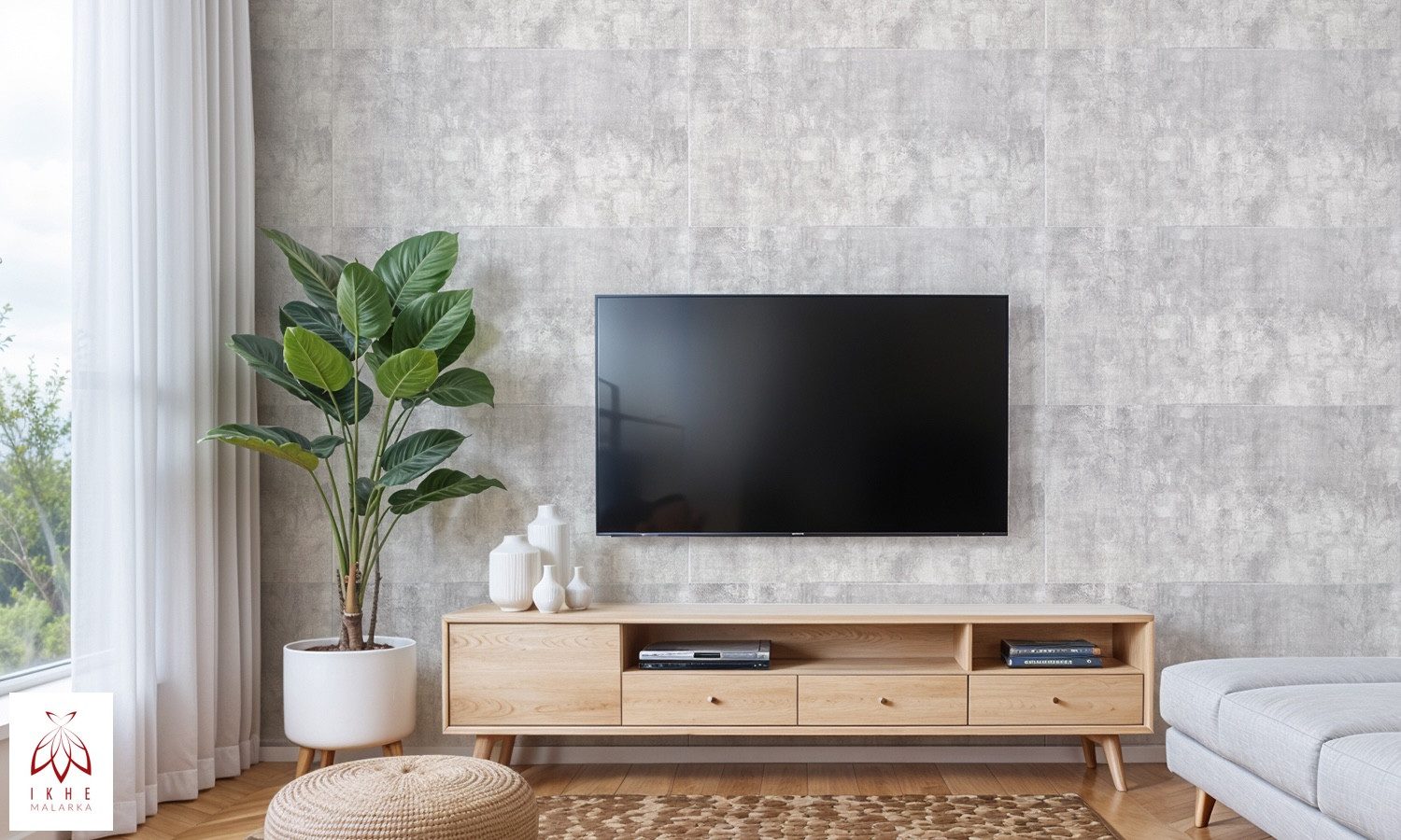 IKHEMalarka 3D Wandpaneel Betonoptik Marmor Ziegel aus Polystyrol Styropor XPS, BxL: 50,00x100,00 cm, 0,50 qm, (1 Stück, 0,5m) Deckenpaneelen - 3mm dick - 100x5 – Bild 3 von 5