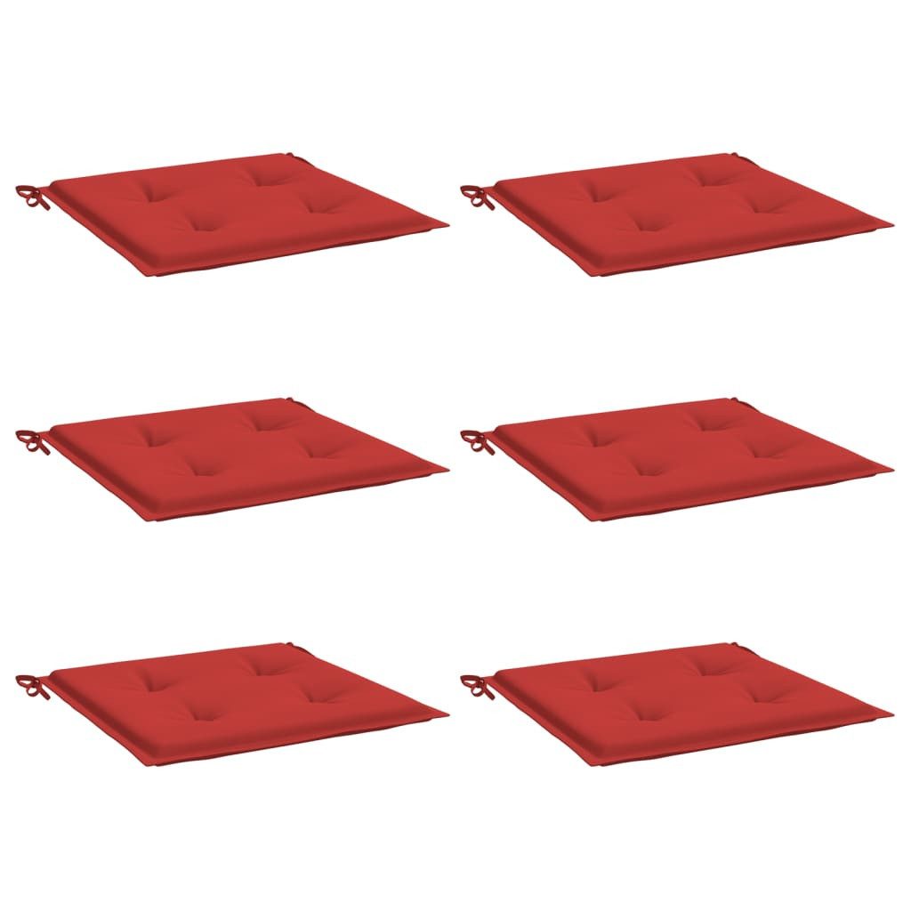 vidaXL Sitzauflage Gartenstuhl-Kissen 6 Stk. Rot günstig online kaufen