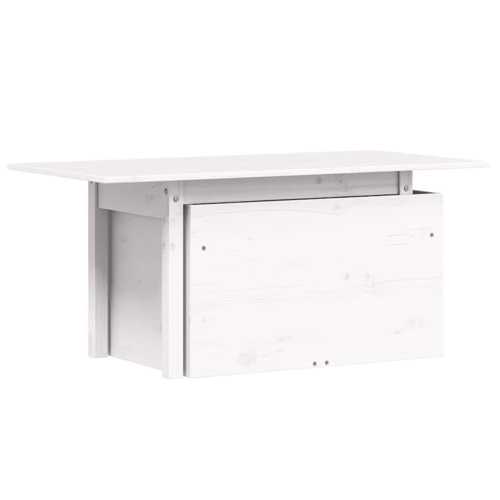 vidaXL Sofaelement Gartentisch Weiß 100x50x75 cm günstig online kaufen