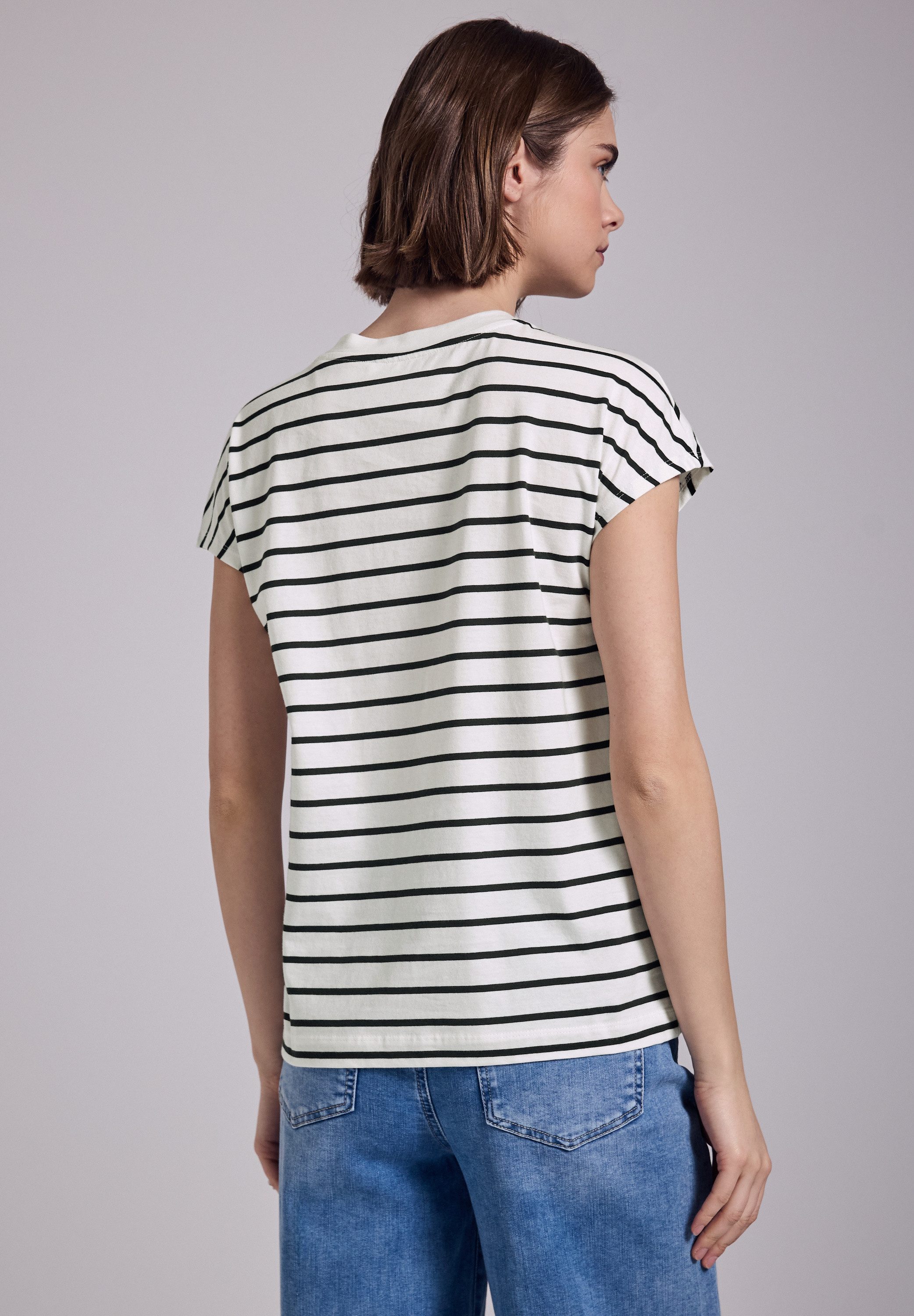 STREET ONE STUDIO T-Shirt aus reiner günstig online kaufen