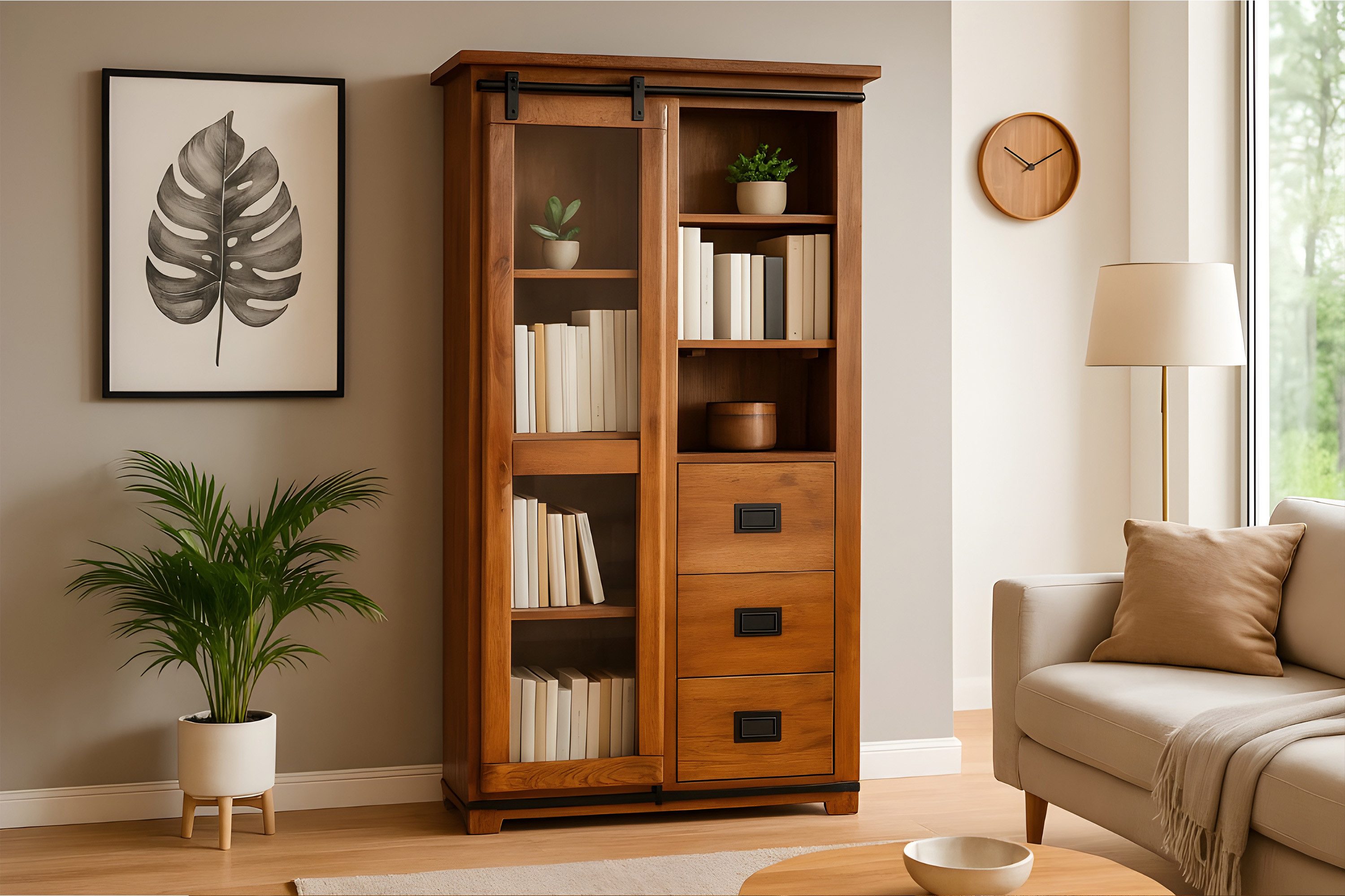 SAM® Vitrine Gia massives Akazienholz, mit günstig online kaufen