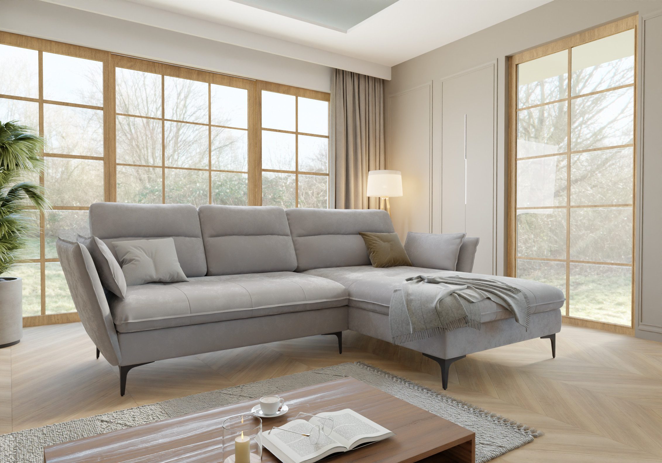 S-Style Möbel Ecksofa Rolf mit Schlaffunktion günstig online kaufen