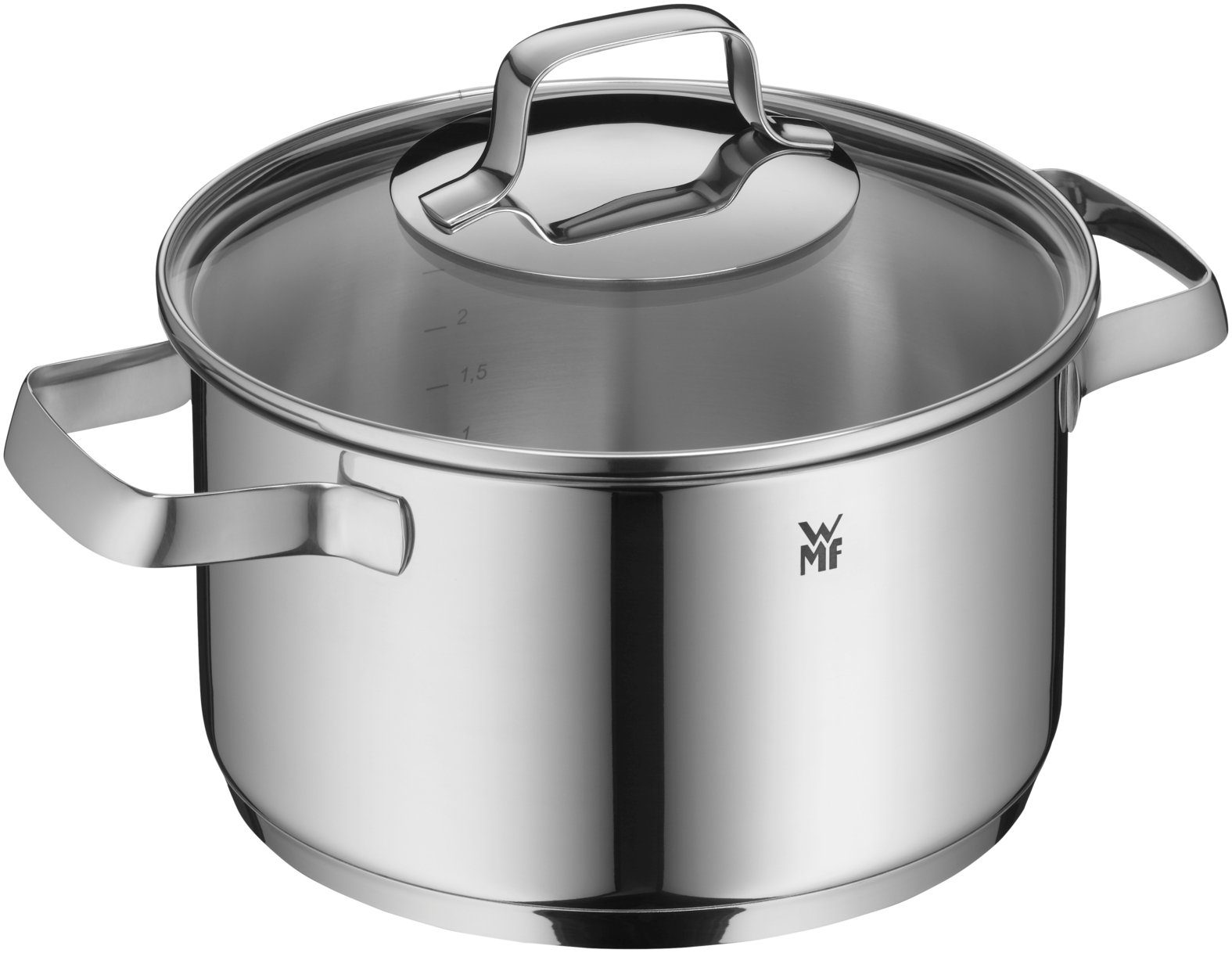 WMF Fleischtopf Belmonte Kochtopf mit Deckel, 20 cm, Cromargan® Edelstahl rostfrei 18/10