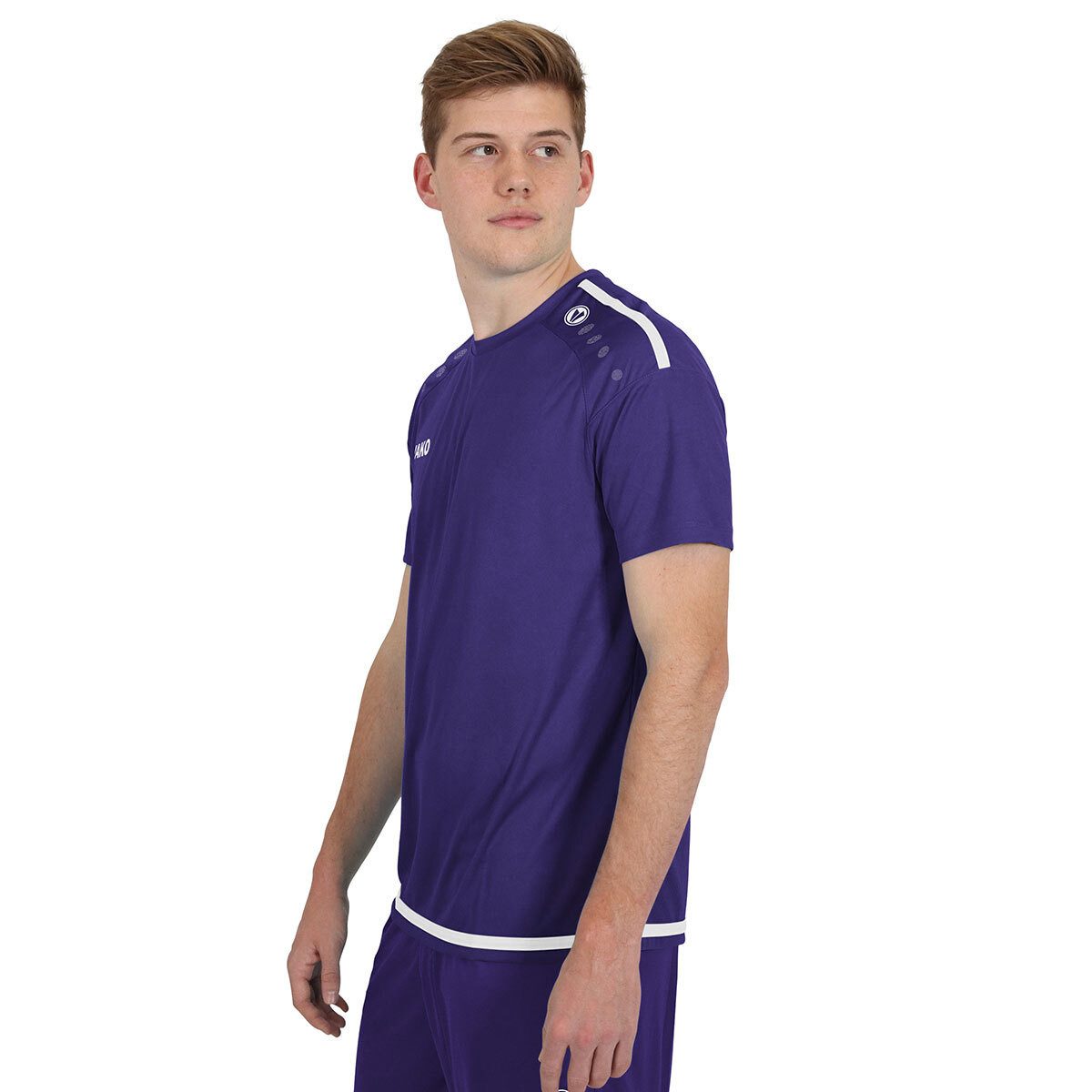 Jako T-Shirt Trikot Striker 2.0 KA (100% Polyester Keep Dry) lila/weiss Herren