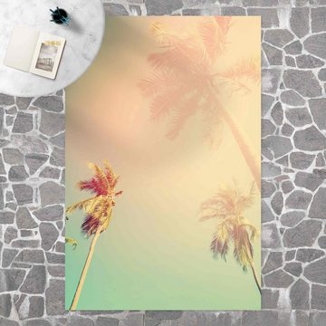 Teppich Vinyl Wohnzimmer Schlafzimmer Flur Küche Tropical modern, Bilderdepot24, rechteckig - pastell glatt, nass wischbar (Küche, Tierhaare) - Saugroboter & Bodenheizung geeignet