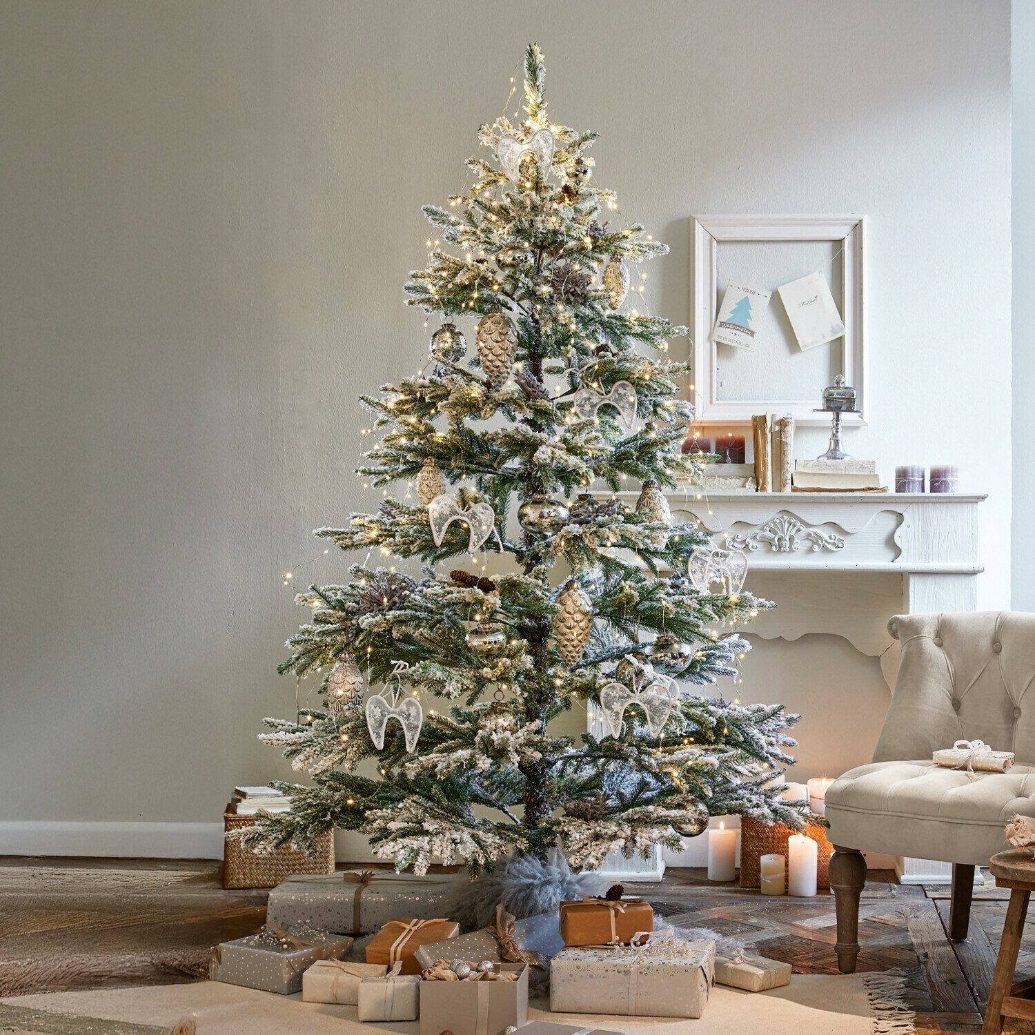 Mirabeau Künstlicher Weihnachtsbaum Weihnachtsbaum Lokossa grün/weiß, none