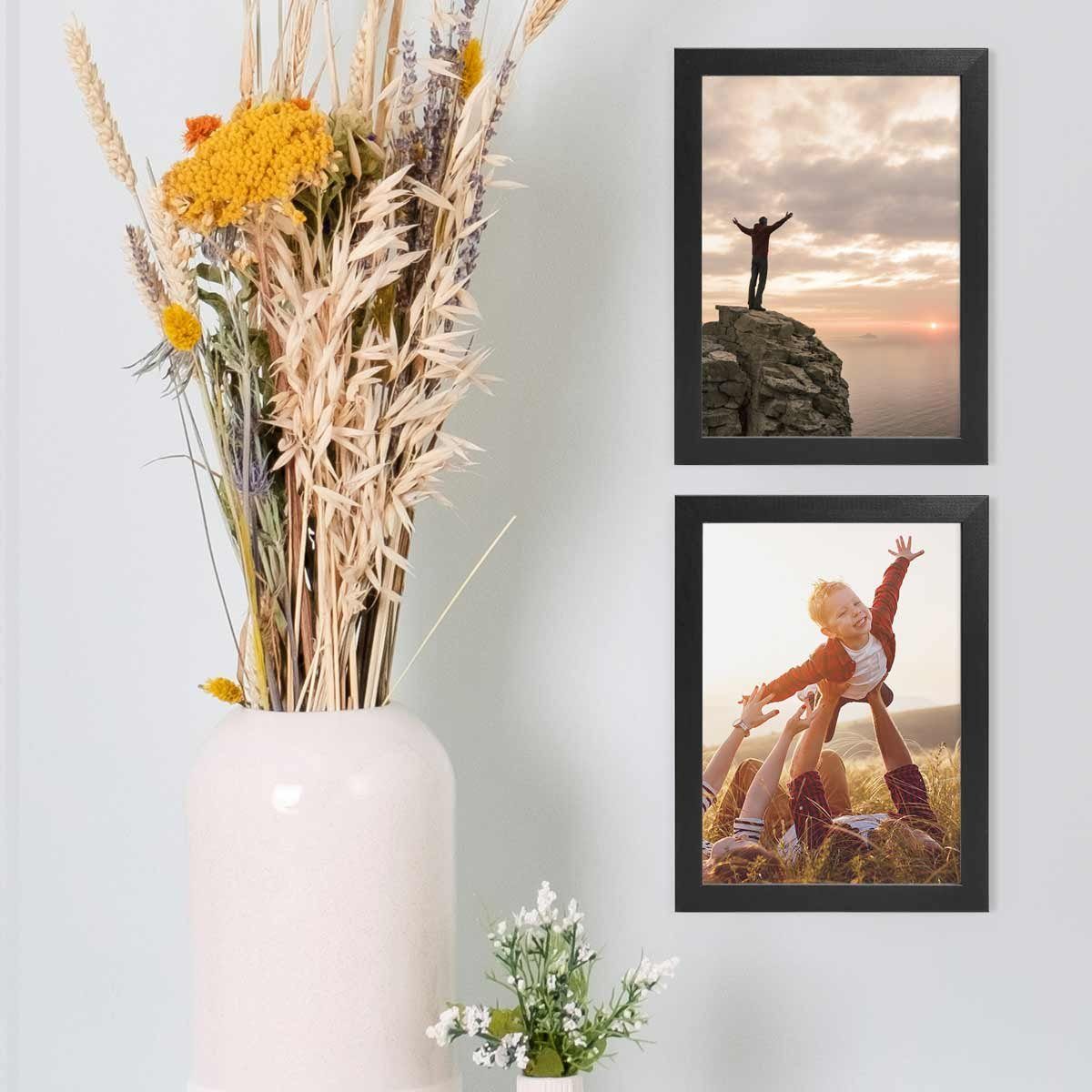 PHOTOLINI Bilderrahmen 2er Set Massivholz-Rahmen Modern günstig online kaufen