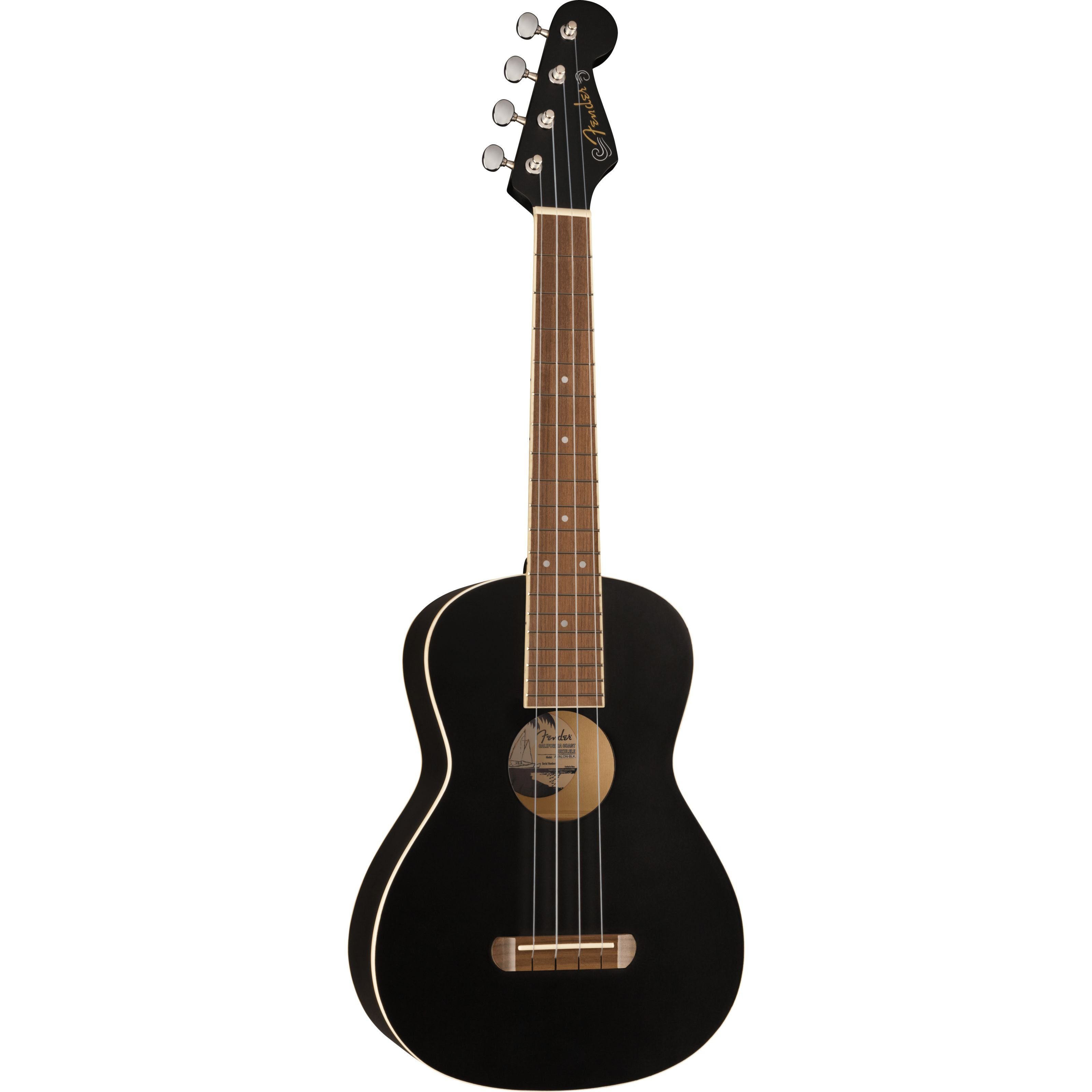 Fender Ukulele, Ukulelen, Tenor Ukulelen, Avalon Tenor Ukulele Black - Tenor Ukulele